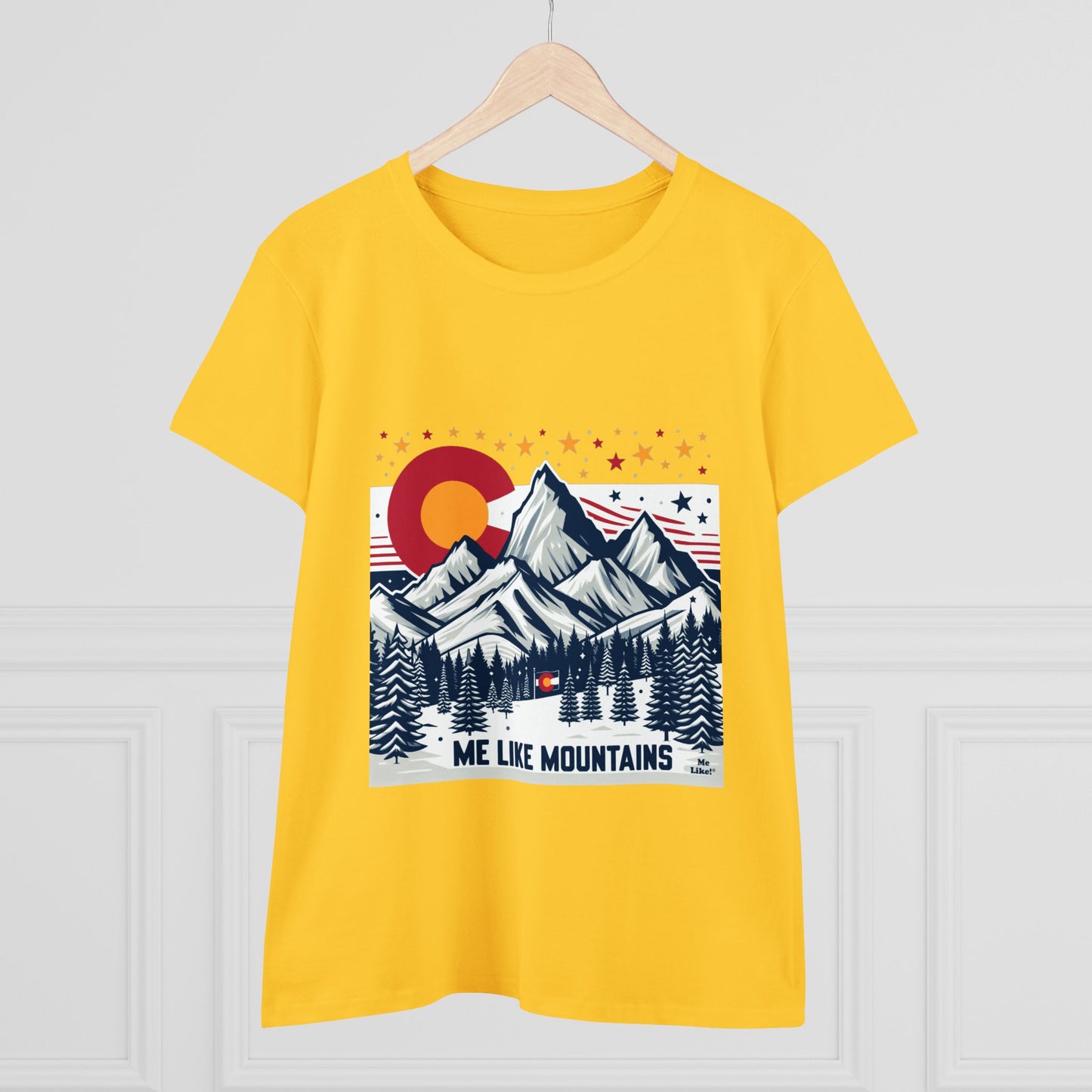 Me Like Mountains! - Women's Heavy Cotton Tee - (Mountains #6)