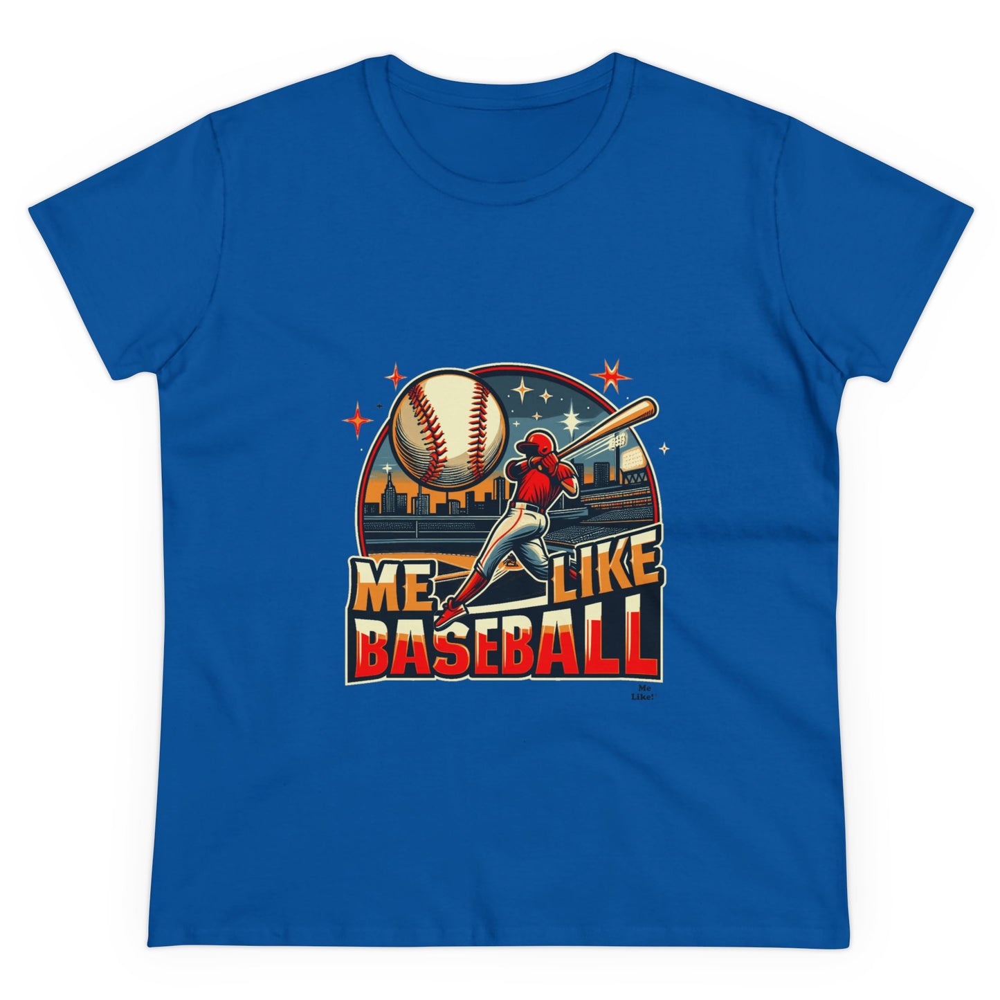 Me Like Baseball! - Women's Heavy Cotton Tee - (Baseball #1)