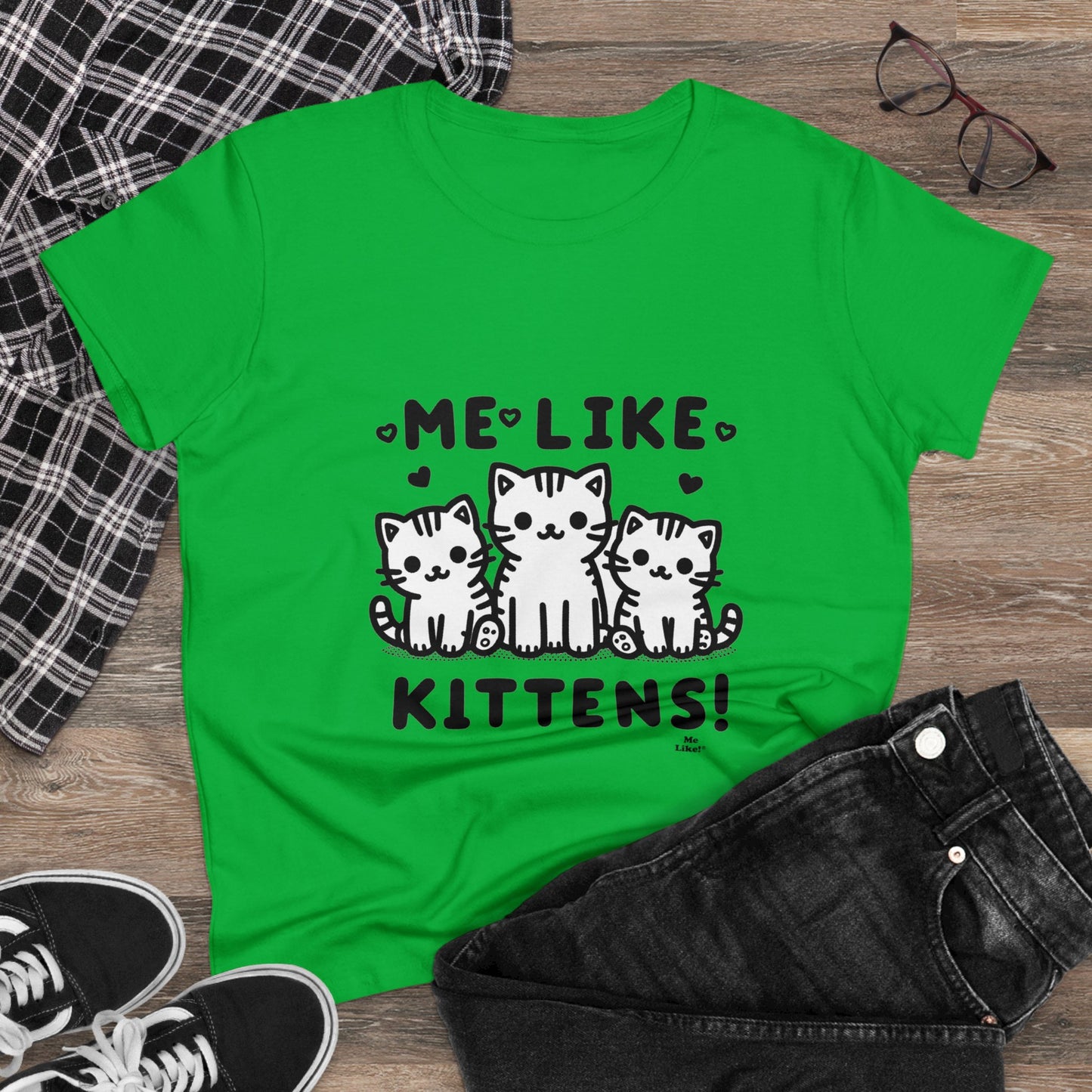 Me Like Kittens! - Women's Heavy Cotton Tee - (#2)