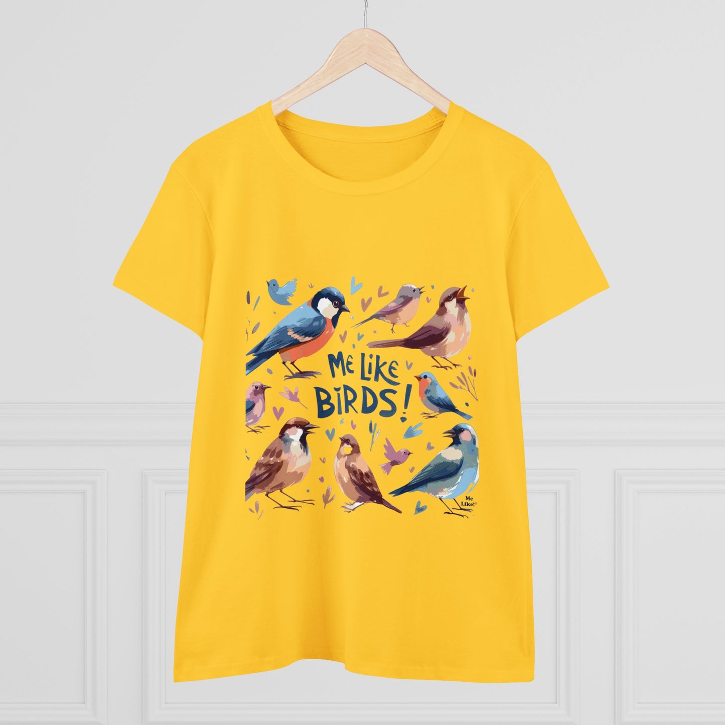 Me Like Birds! - Women's Heavy Cotton Tee - (Birds #2)