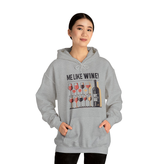 Unisex Heavy Blend™ Hooded Sweatshirt - Me Like Wine! (#1)