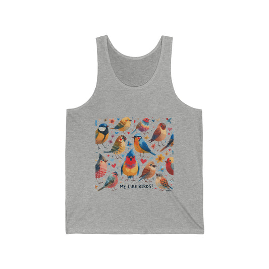 Me Like Birds! - Unisex Jersey Tank - (Birds #1)