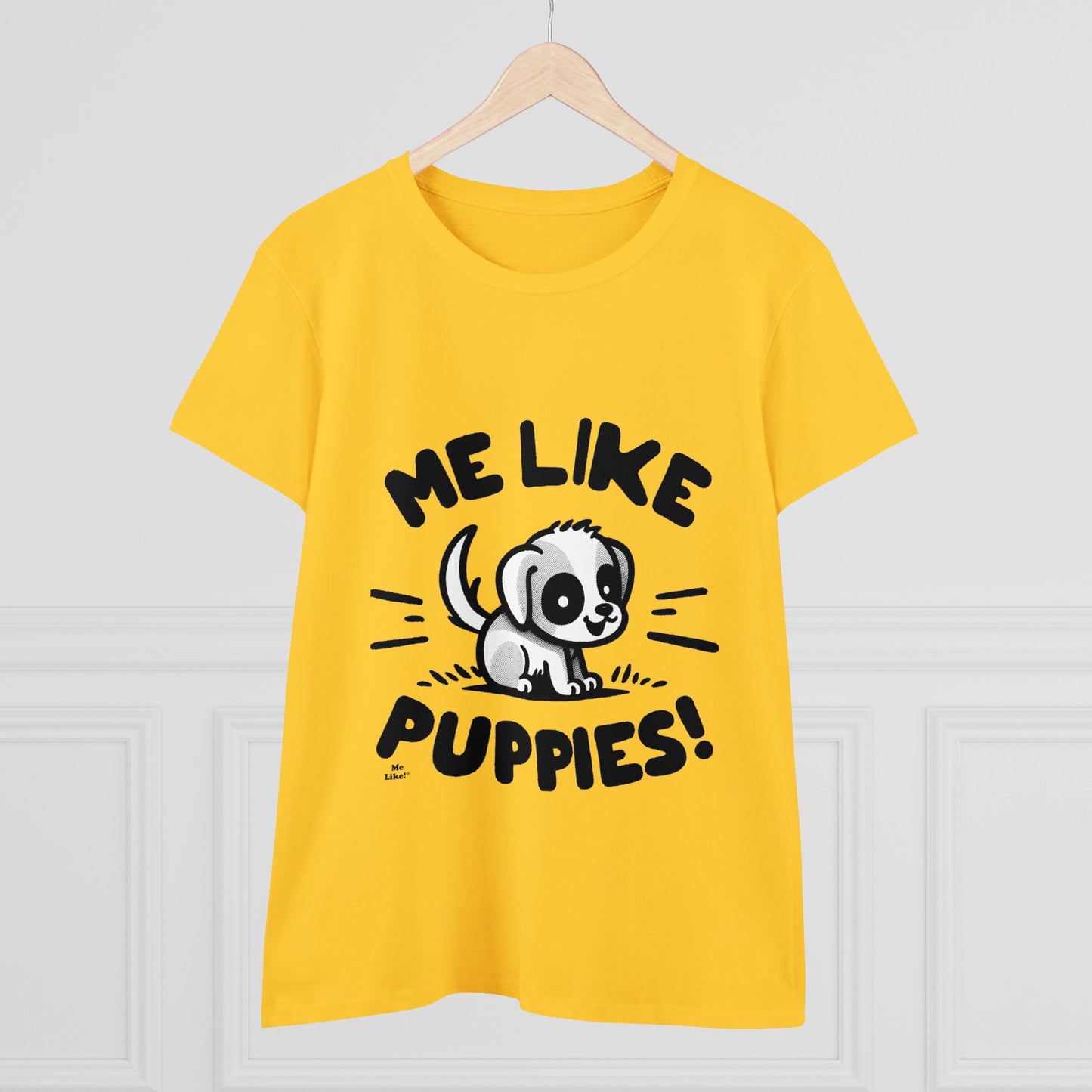 Me Like Puppies! - Women's Heavy Cotton Tee - (#2)