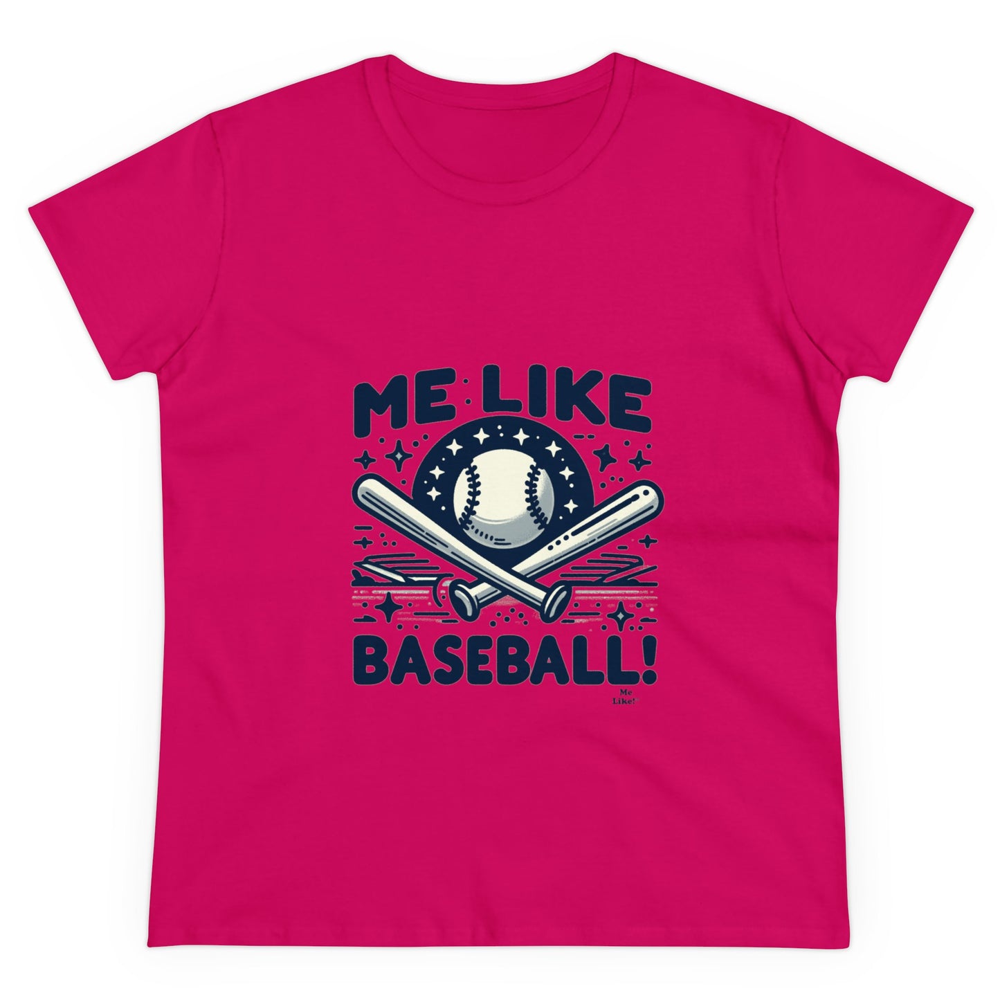 Me Like Baseball! - Women's Heavy Cotton Tee - (Baseball #2)