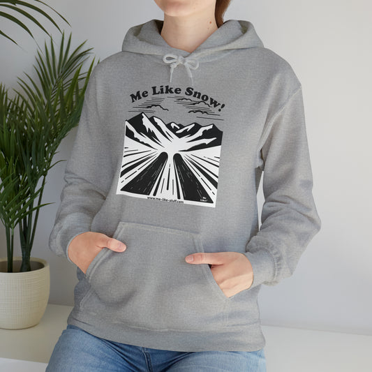 Unisex Heavy Blend™ Hooded Sweatshirt - Me Like Snow! (Ski #1)