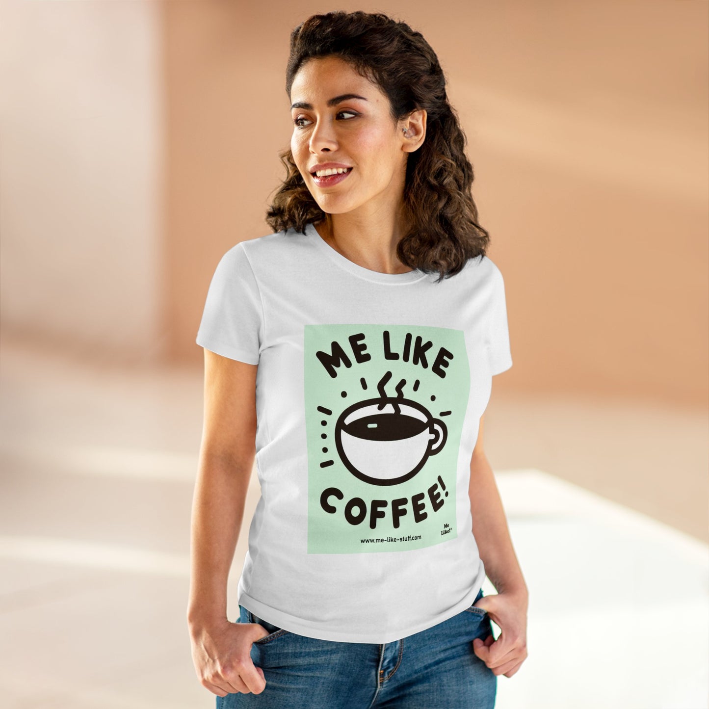 Women's Heavy Cotton Tee - Me Like Coffee! (#2)