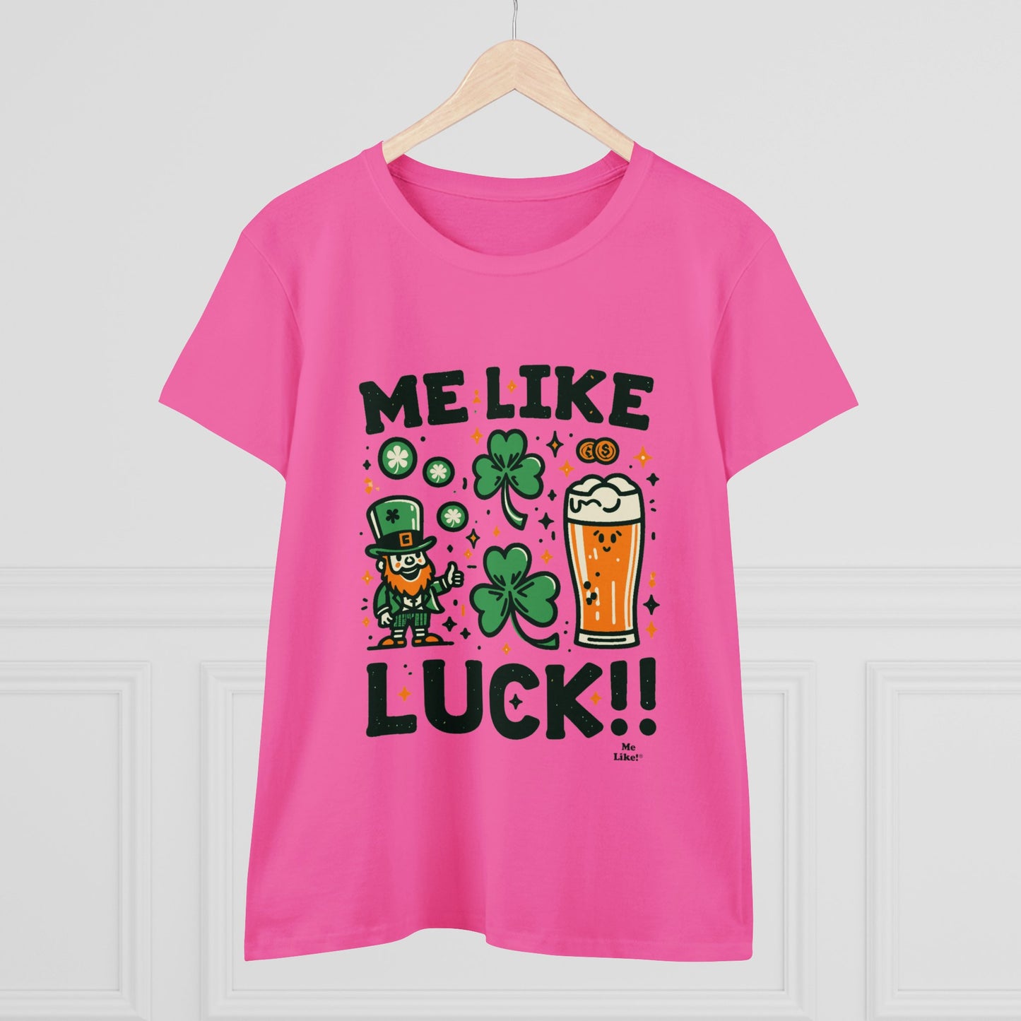 Me Like Luck! - Women's Heavy Cotton Tee - (St. Patrick's Day #3)