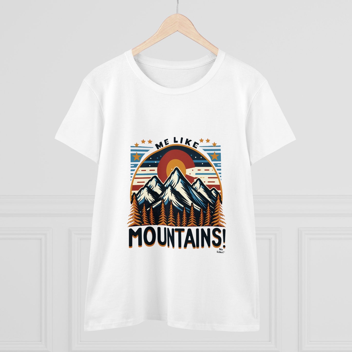 Me Like Mountains! - Women's Heavy Cotton Tee - (Mountains #5)