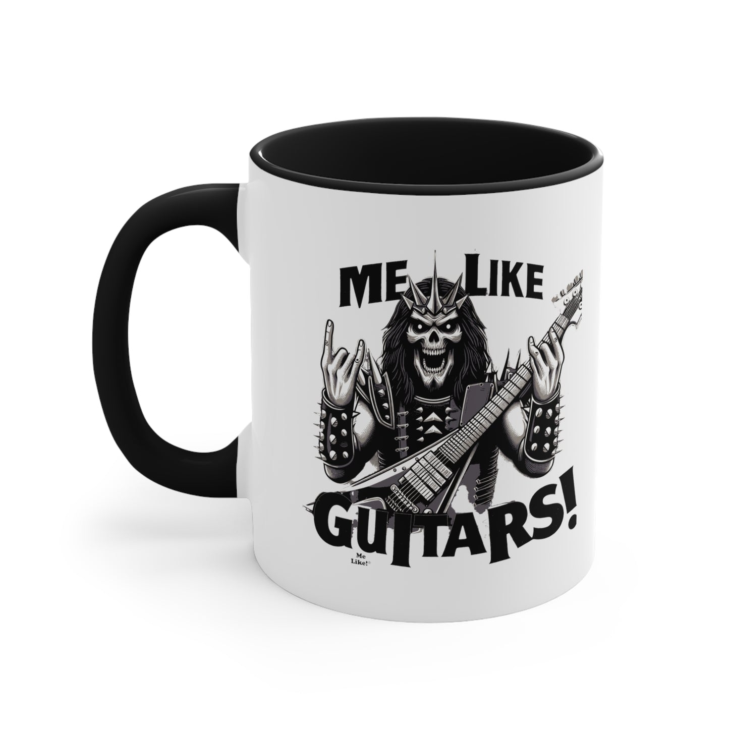 Me Like Guitars! - Accent Coffee Mug, 11oz - Heavy Metal #1