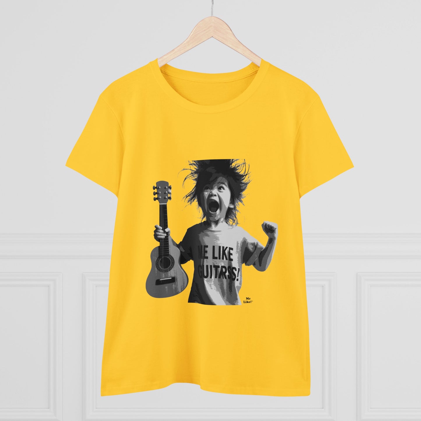 Me Like Guitars! - Women's Cotton Tee - Punk #1