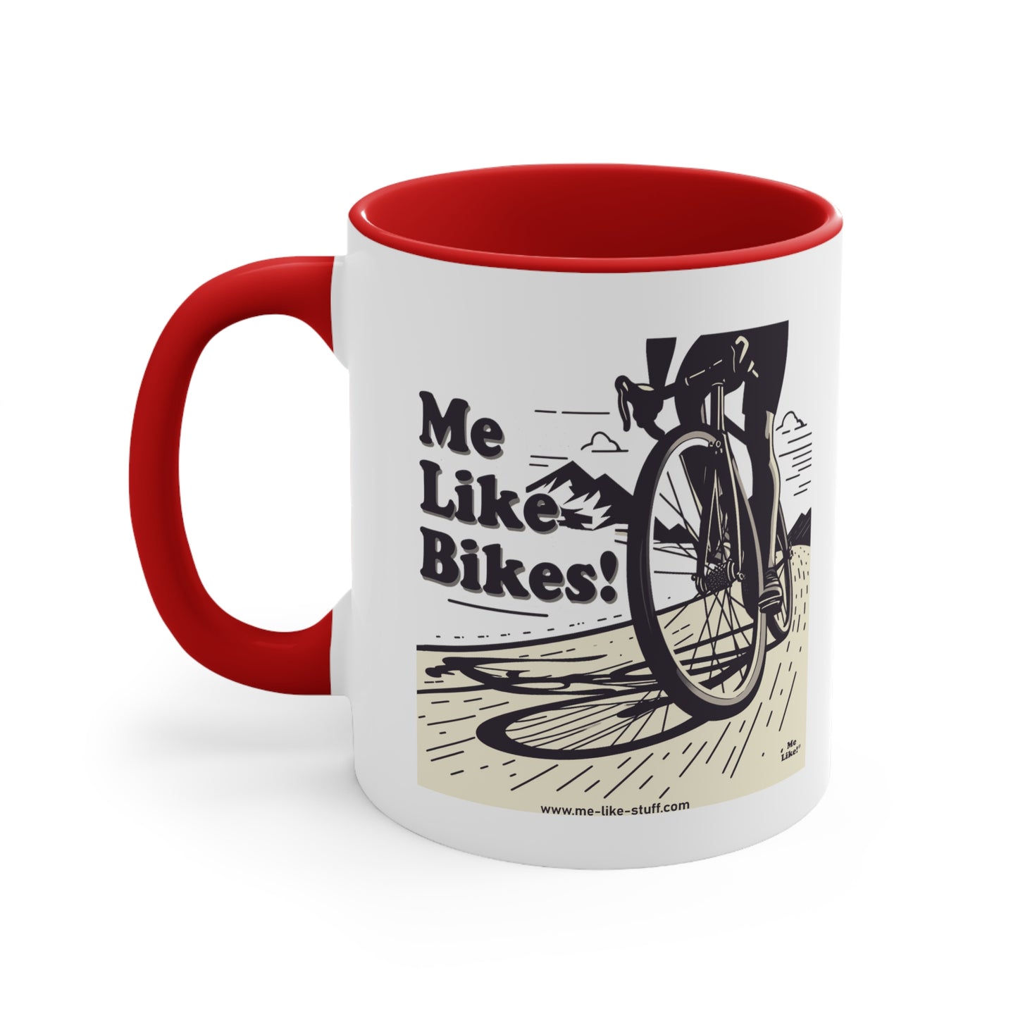 Accent Coffee Mug, 11oz - Me Like Bikes! (RB #2)