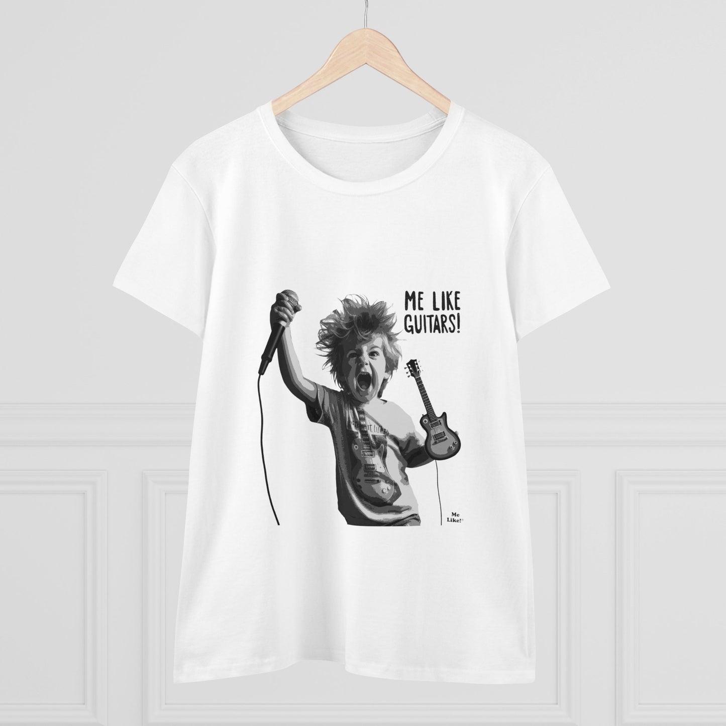 Me Like Guitars! - Women's Cotton Tee - Punk #2