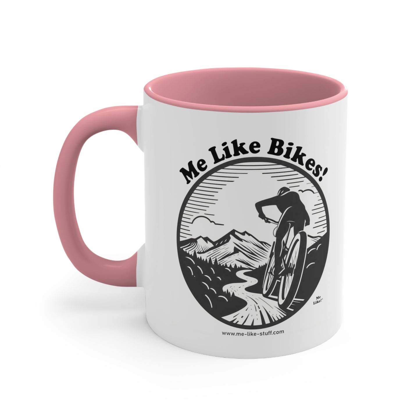 Accent Coffee Mug, 11oz - Me Like Bikes! (MB #1)