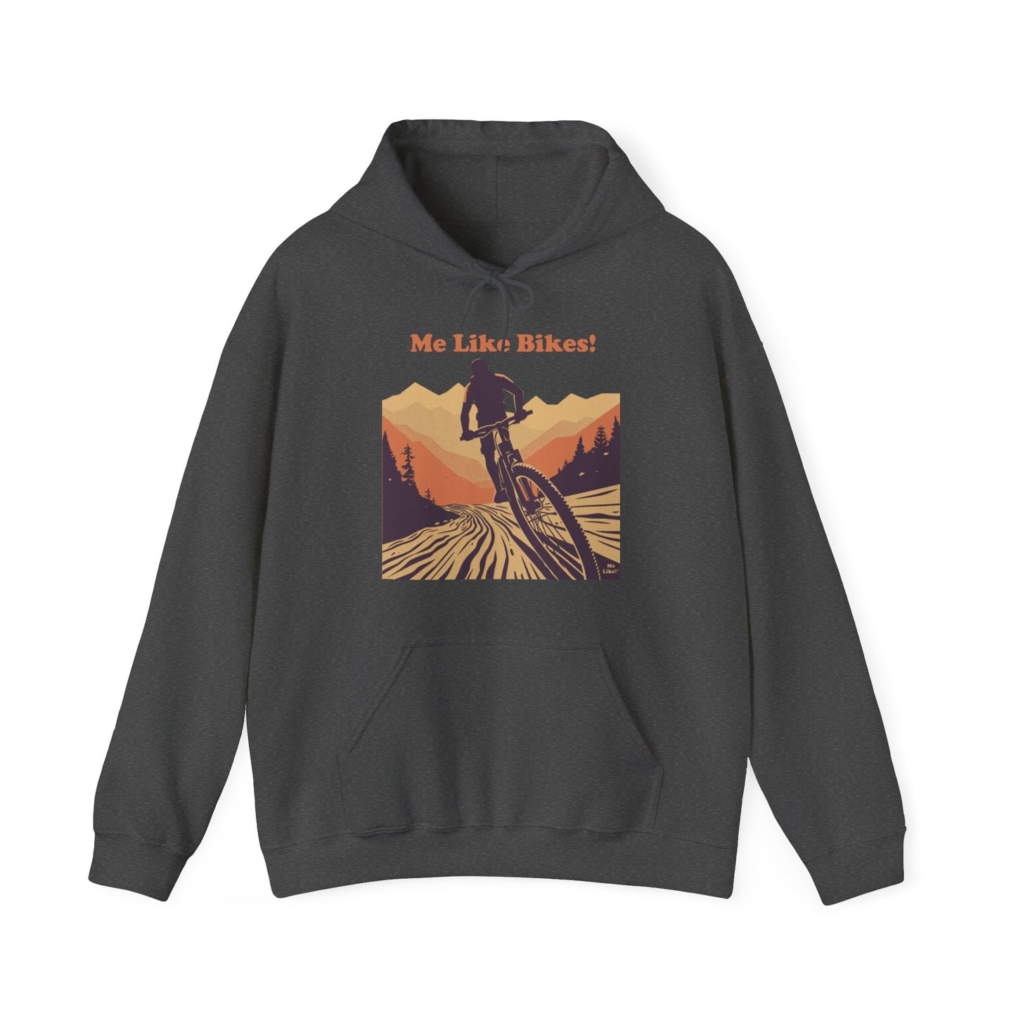 Unisex Heavy Blend™ Hooded Sweatshirt - Me Like Bikes! (Mountain Bike #2)