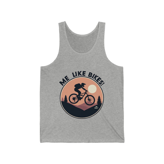 Me Like Bikes! - Unisex Jersey Tank - (Mountain Bike #3)