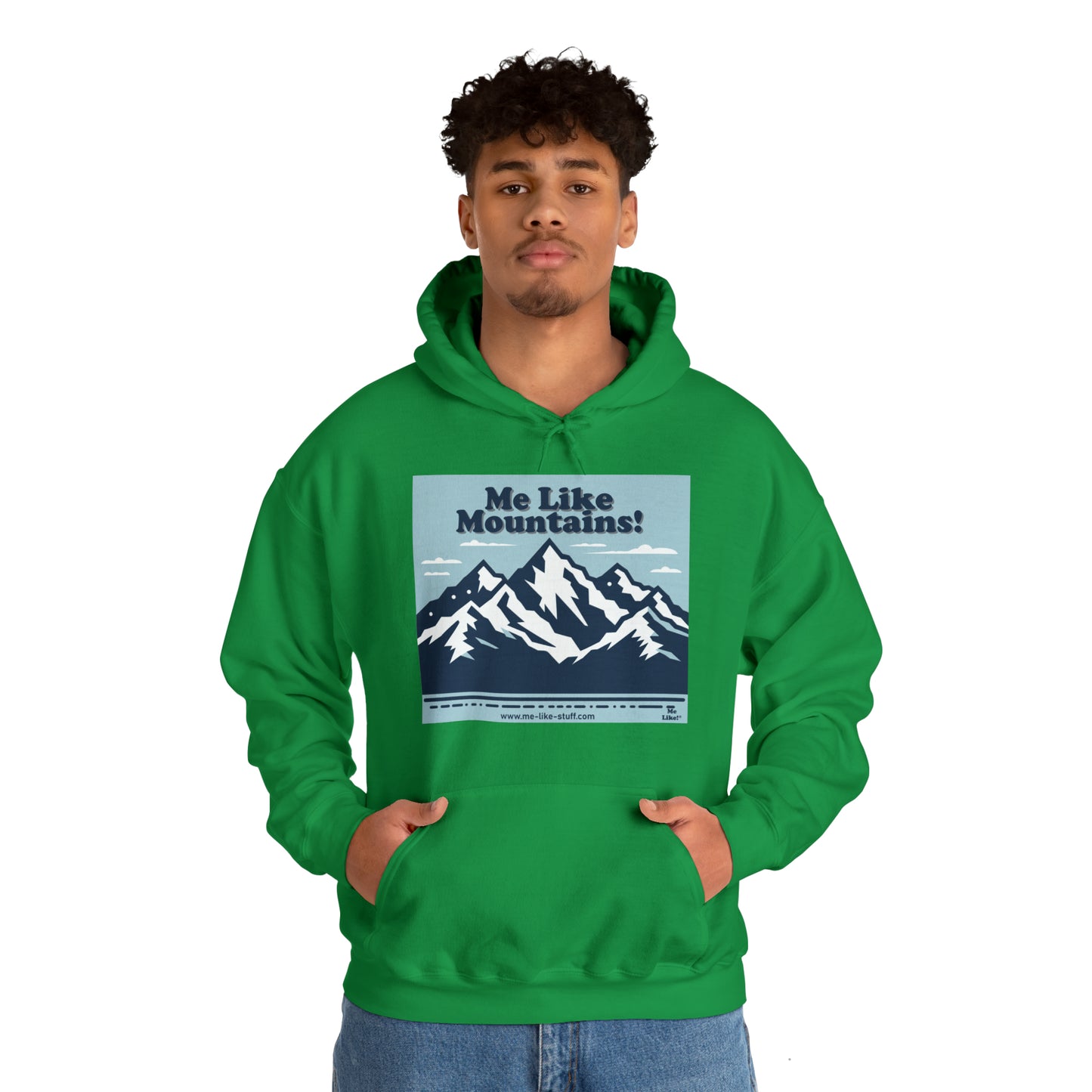 Unisex Heavy Blend™ Hooded Sweatshirt - Me Like Mountains! (#2)