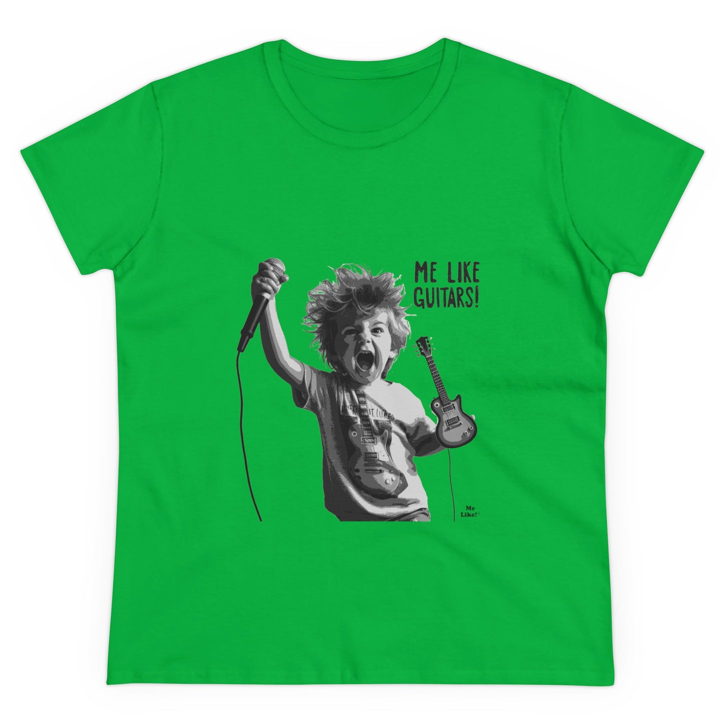 Me Like Guitars! - Women's Cotton Tee - Punk #2