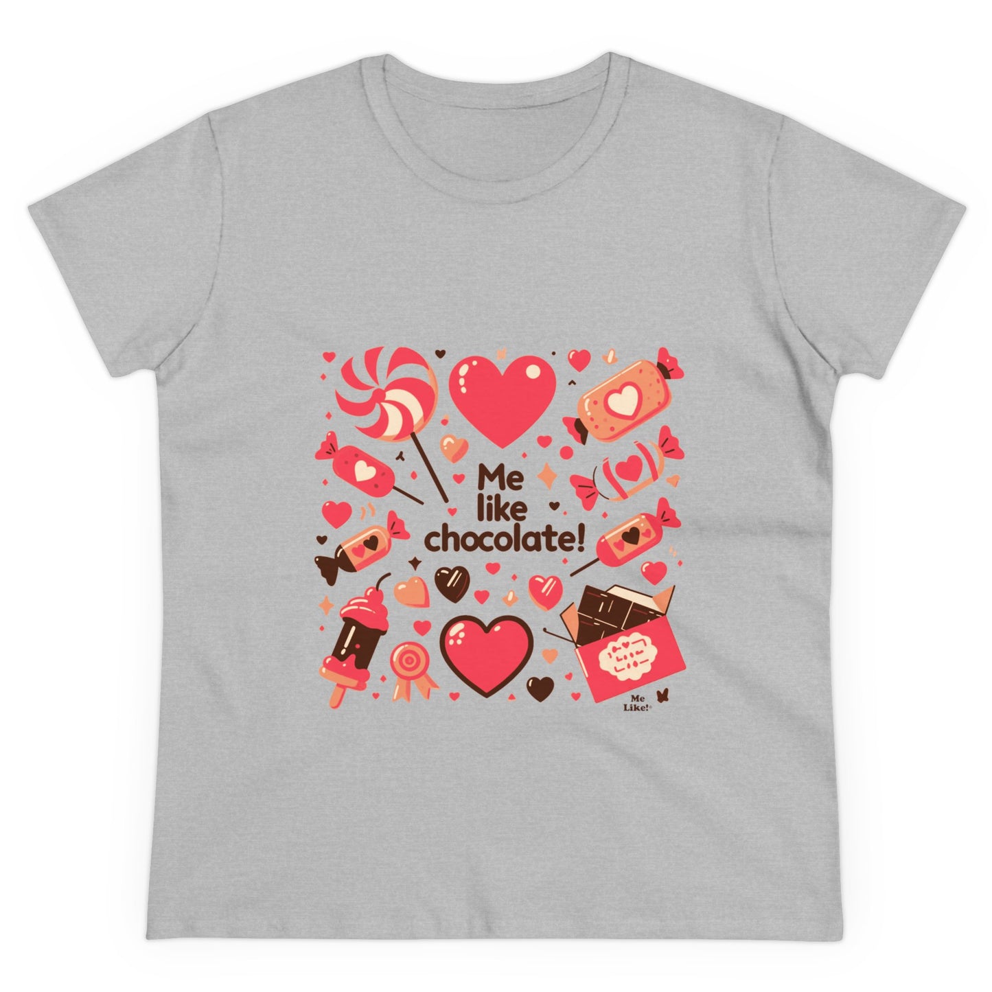 Me Like Chocolate! - Women's Heavy Cotton Tee - (Chocolate #2)