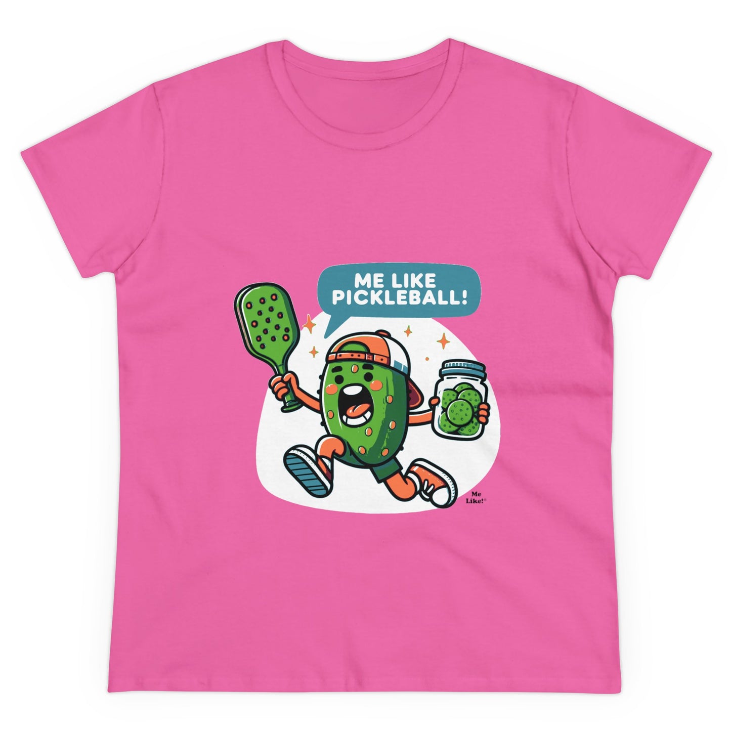 Me Like Pickleball! - Women's Heavy Cotton Tee - (Pickleball #2)