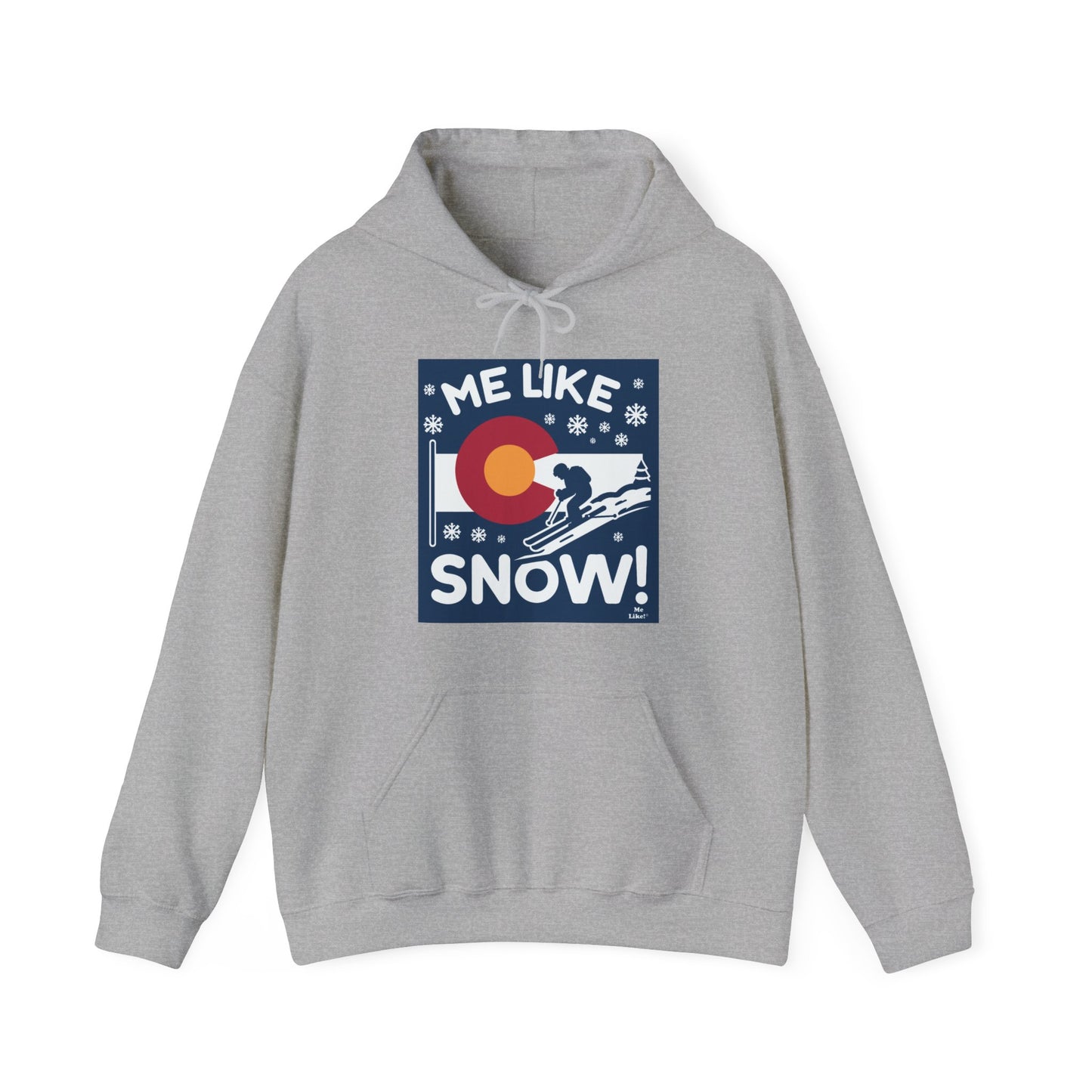 Me Like Snow! - Unisex Heavy Blend™ Hooded Sweatshirt - (Ski Colorado #2)