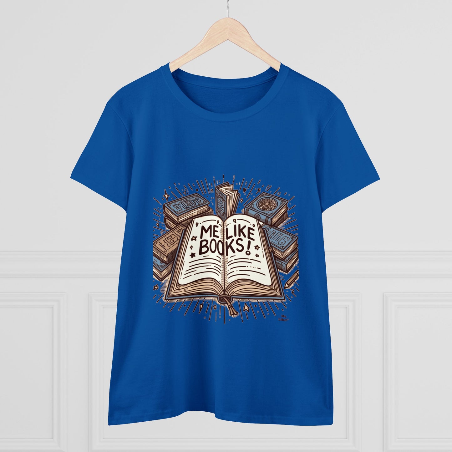 Me Like Books! - Women's Heavy Cotton Tee - (Books #1)