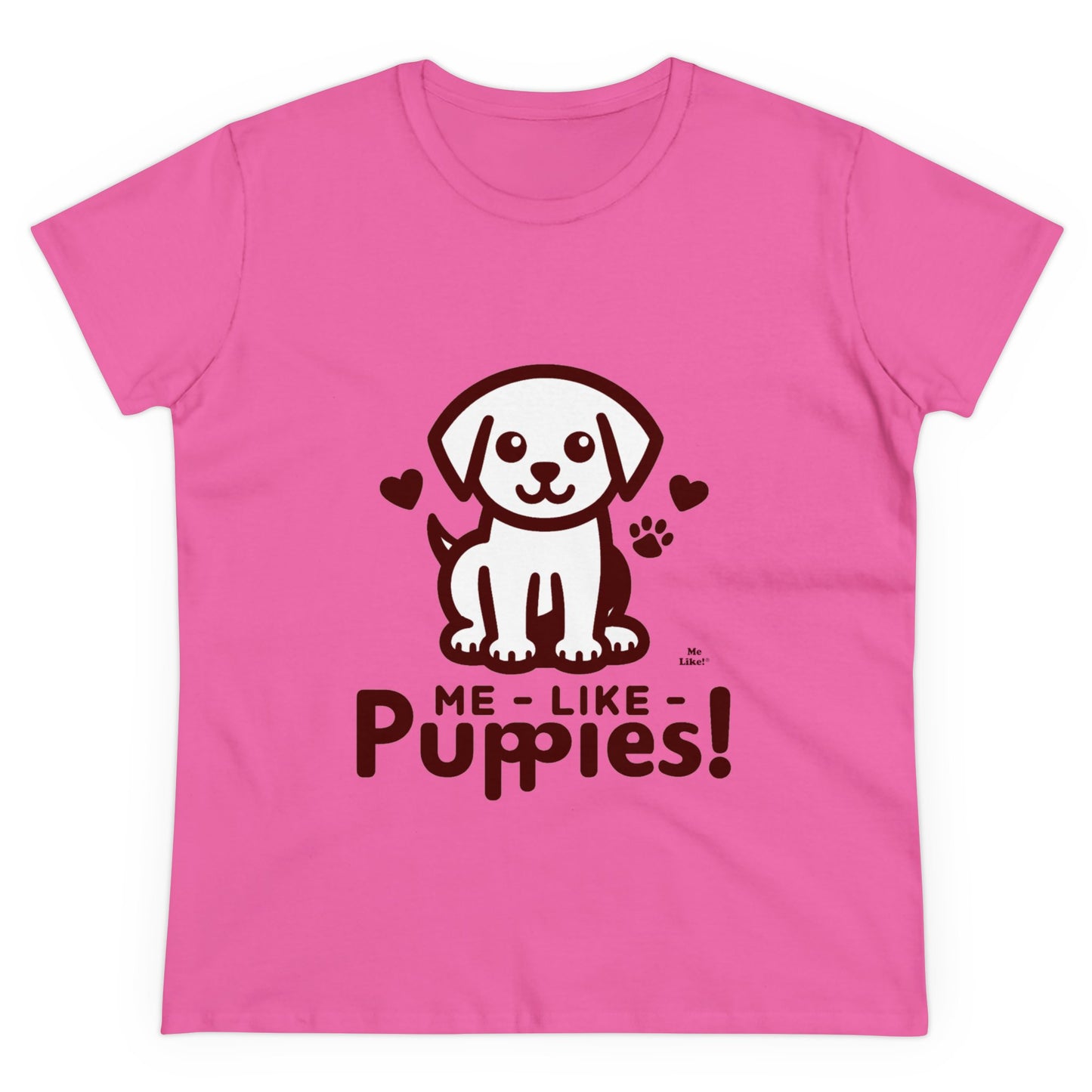 Me Like Puppies! - Women's Heavy Cotton Tee - (#1)