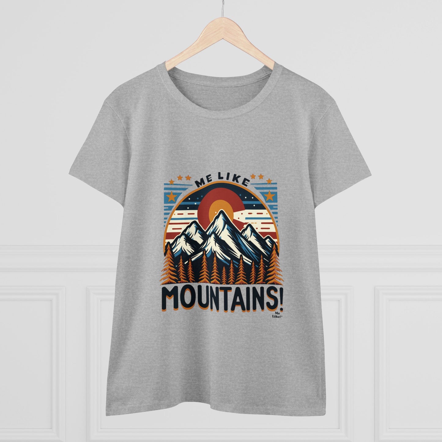 Me Like Mountains! - Women's Heavy Cotton Tee - (Mountains #5)