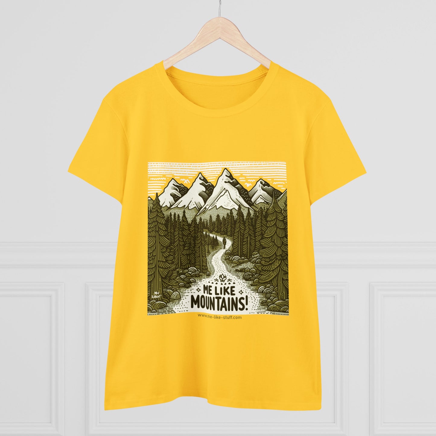 Me Like Mountains! - Women's Heavy Cotton Tee - (#3)