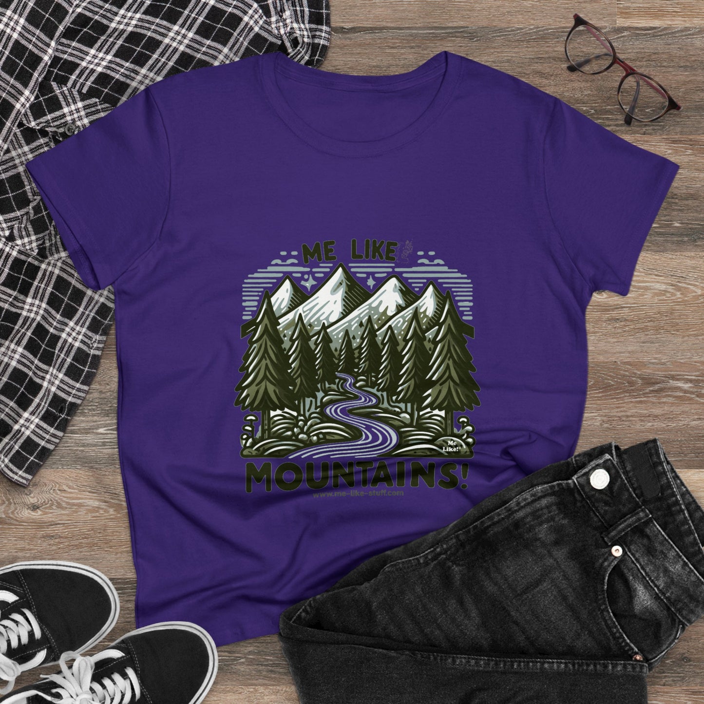 Me Like Mountains! - Women's Heavy Cotton Tee - (#4)