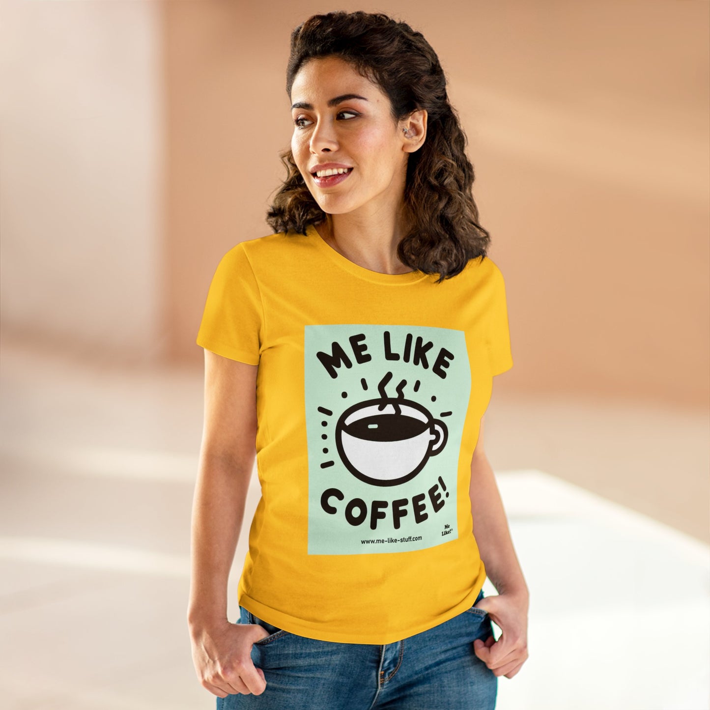 Women's Heavy Cotton Tee - Me Like Coffee! (#2)