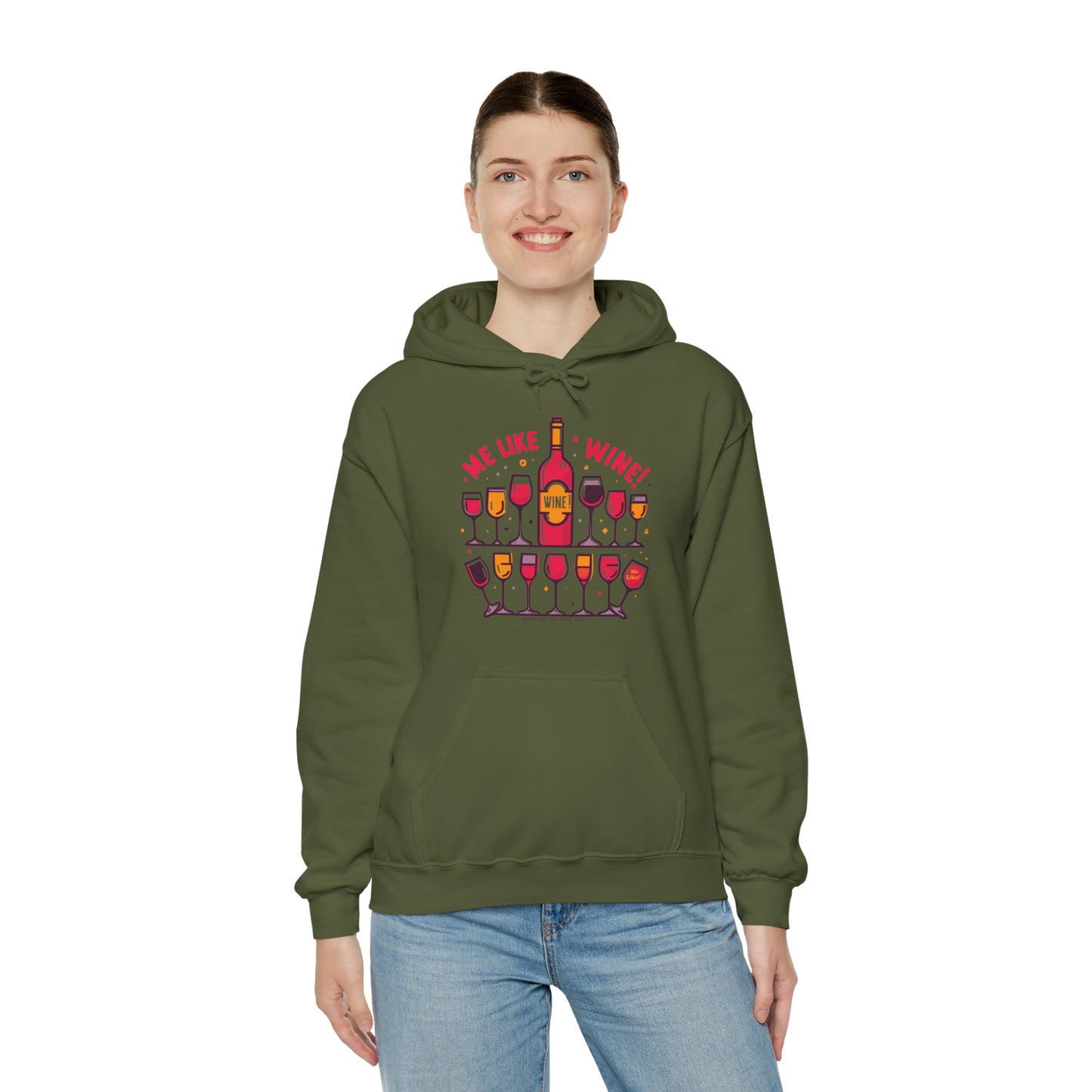 Unisex Heavy Blend™ Hooded Sweatshirt - Me Like Wine! (#2)