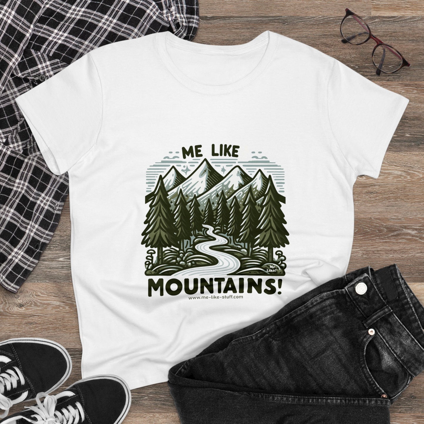 Me Like Mountains! - Women's Heavy Cotton Tee - (#4)