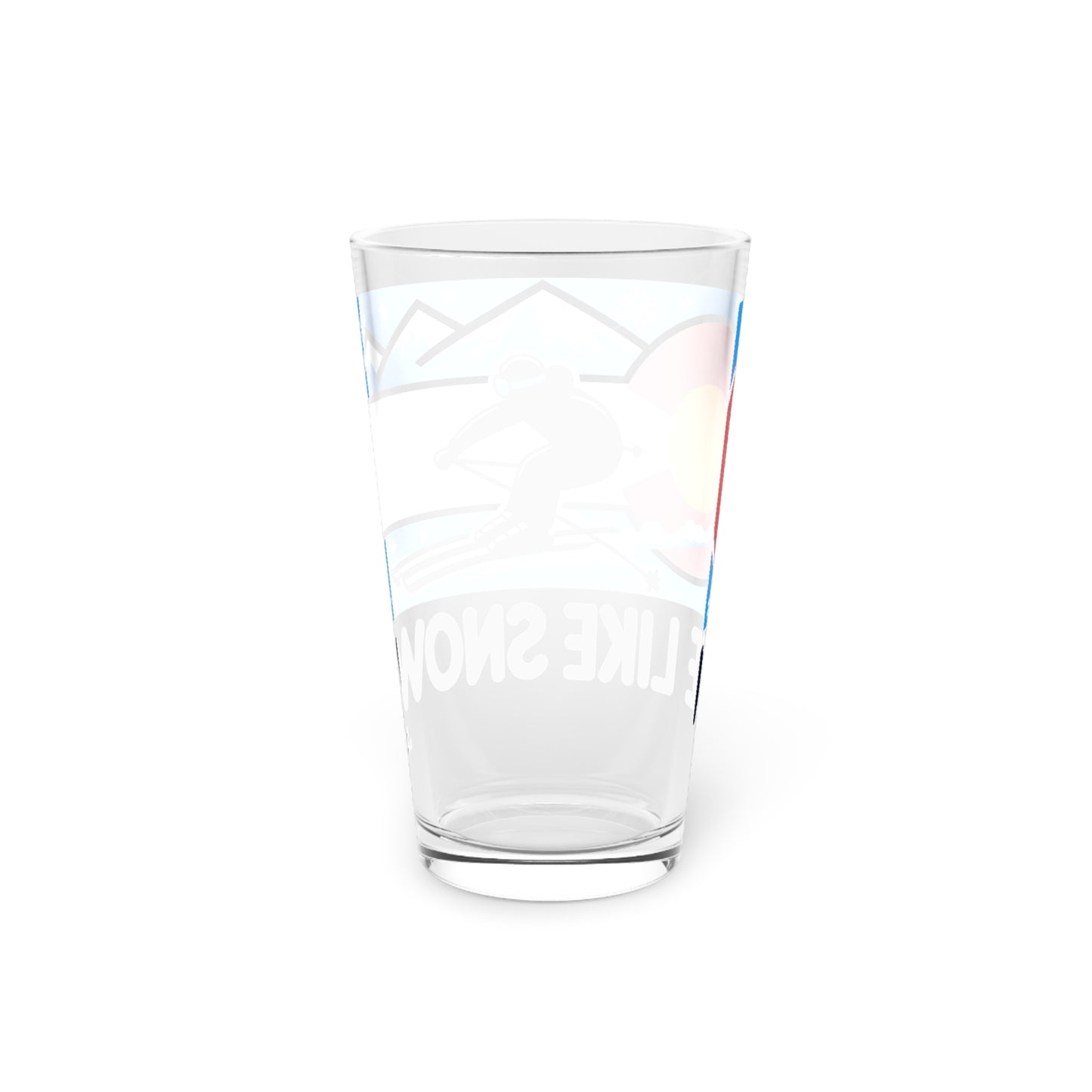 Me Like Snow! - Pint Glass, 16oz - (Ski Colorado #1)