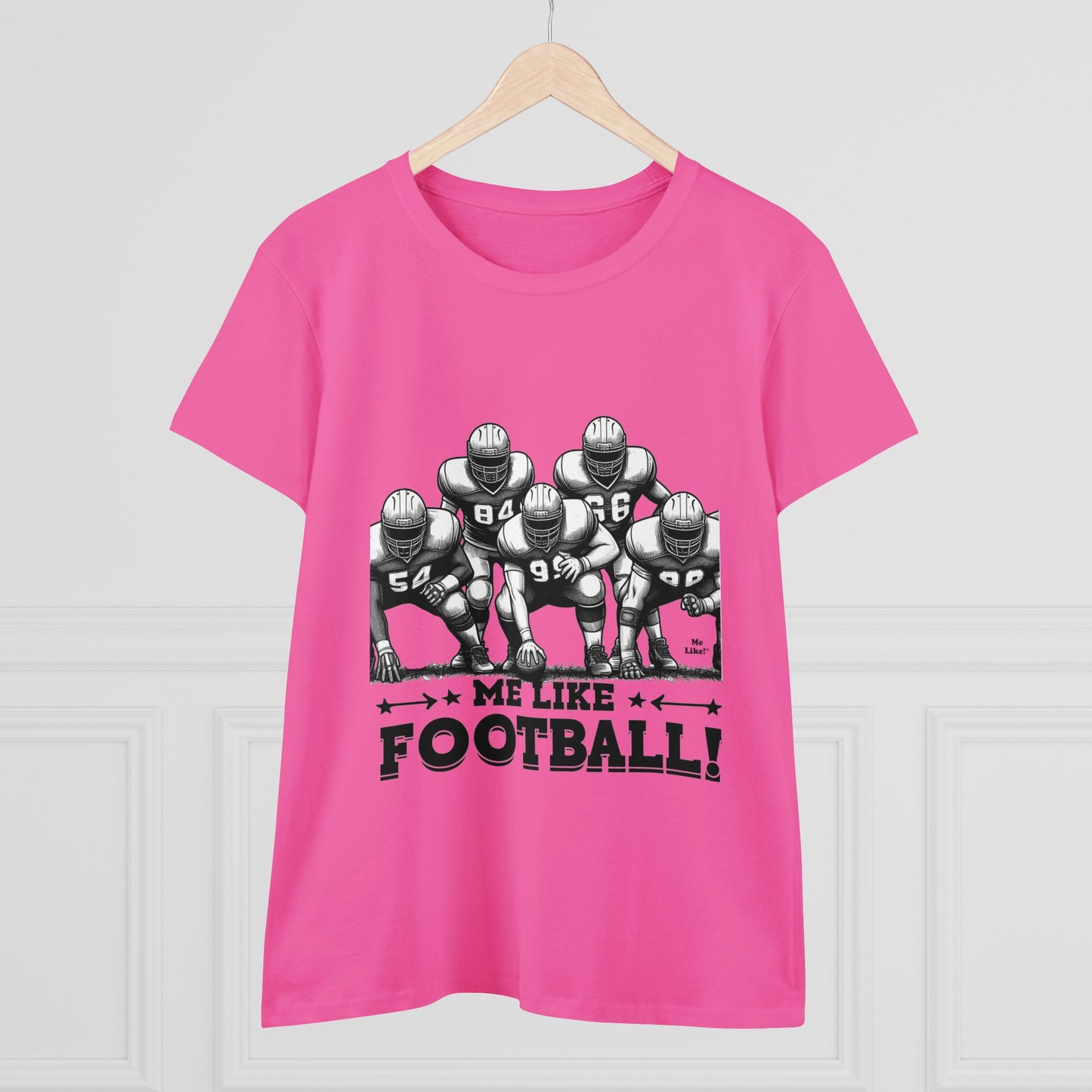 Me Like Football! - Women's Heavy Cotton Tee - (Football #2)