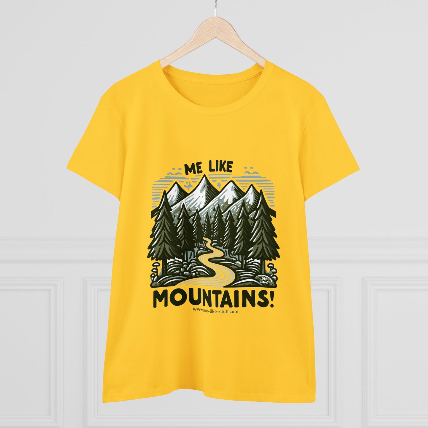 Me Like Mountains! - Women's Heavy Cotton Tee - (#4)