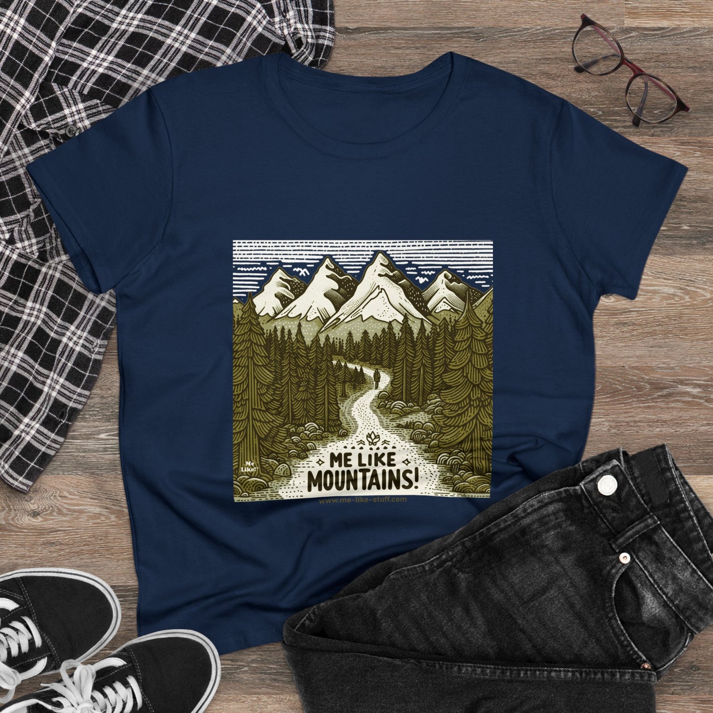 Me Like Mountains! - Women's Heavy Cotton Tee - (#3)