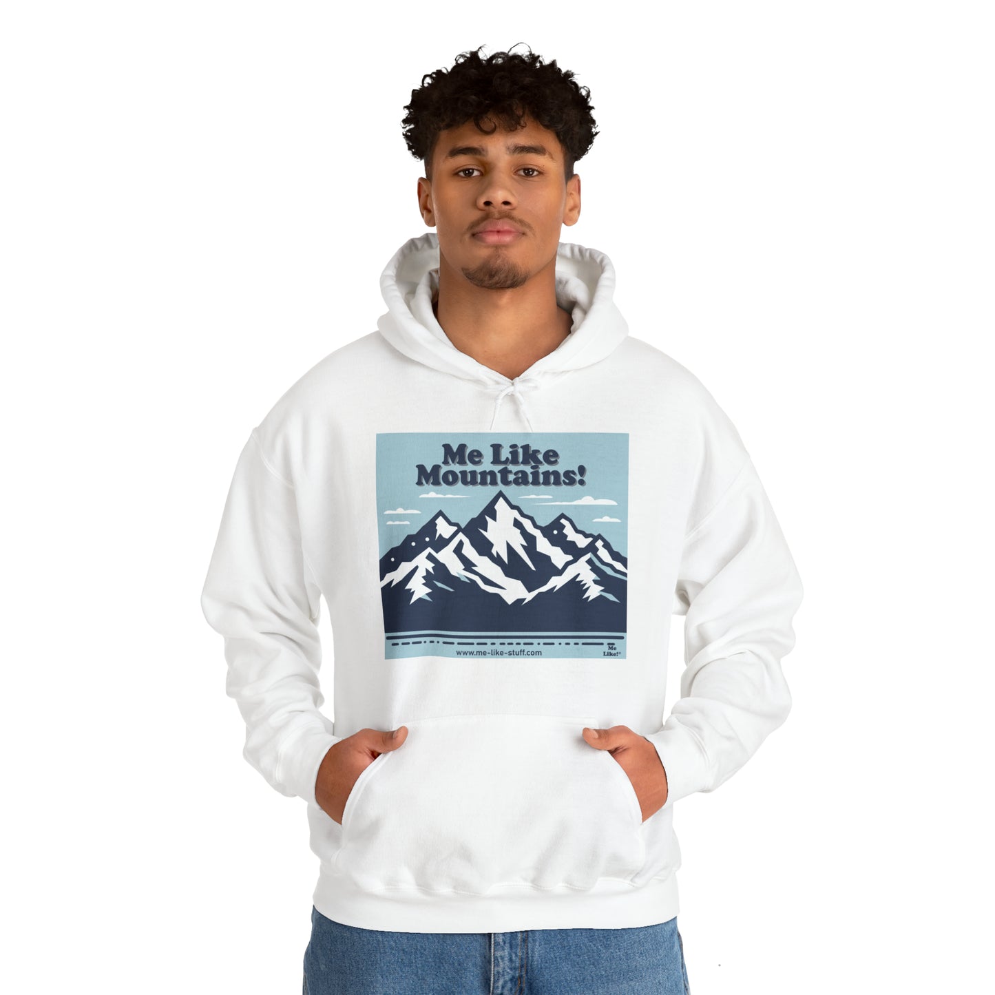 Unisex Heavy Blend™ Hooded Sweatshirt - Me Like Mountains! (#2)