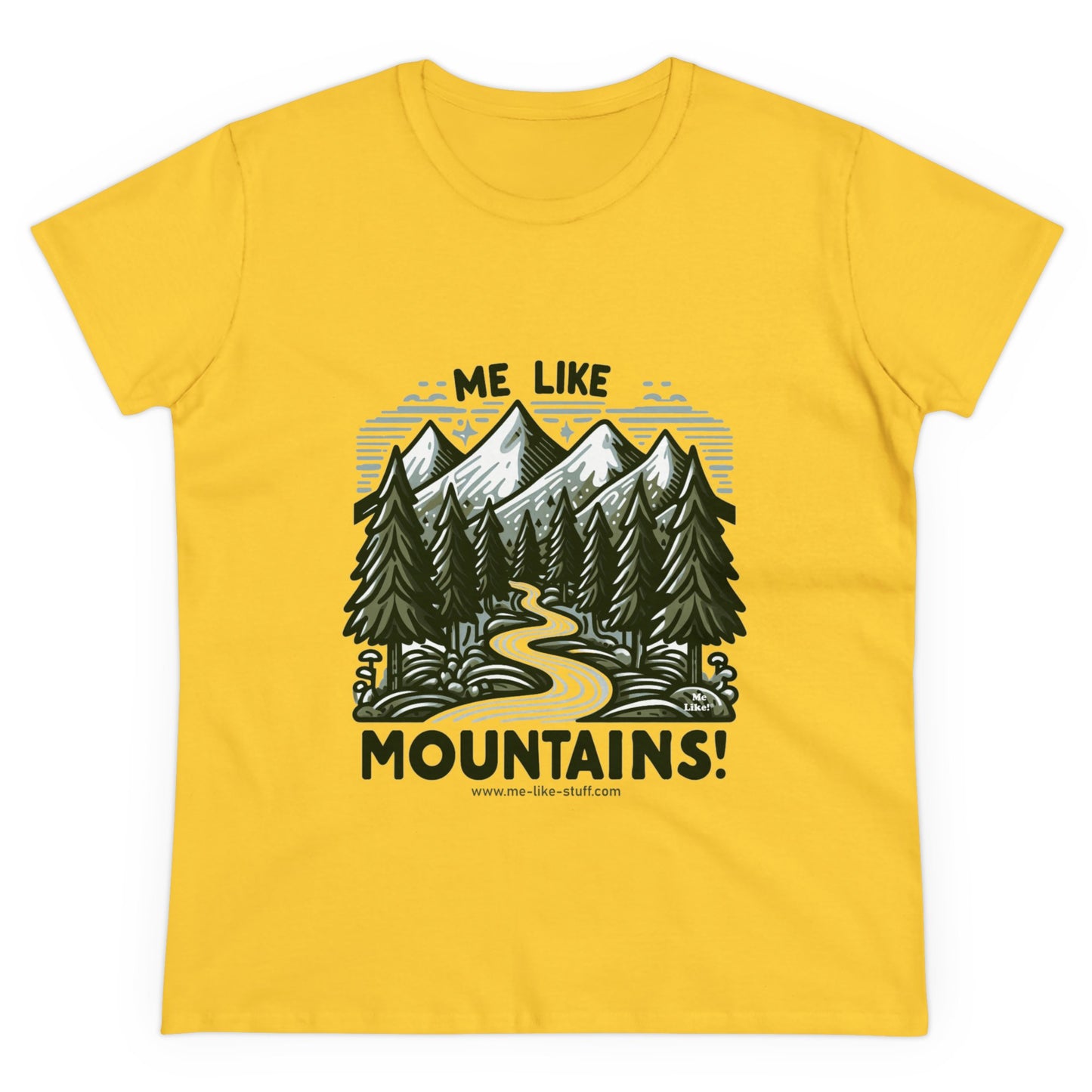 Me Like Mountains! - Women's Heavy Cotton Tee - (#4)