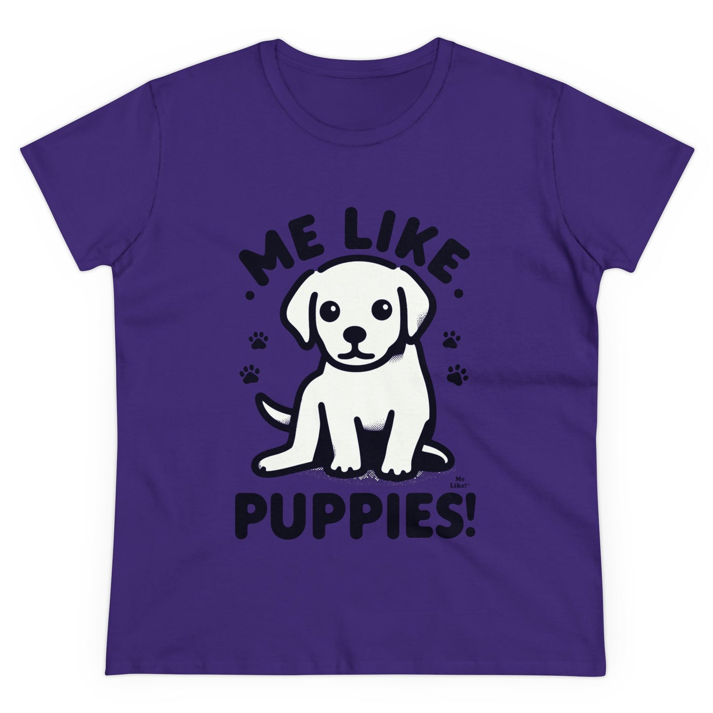 Me Like Puppies! - Women's Heavy Cotton Tee - (#3)