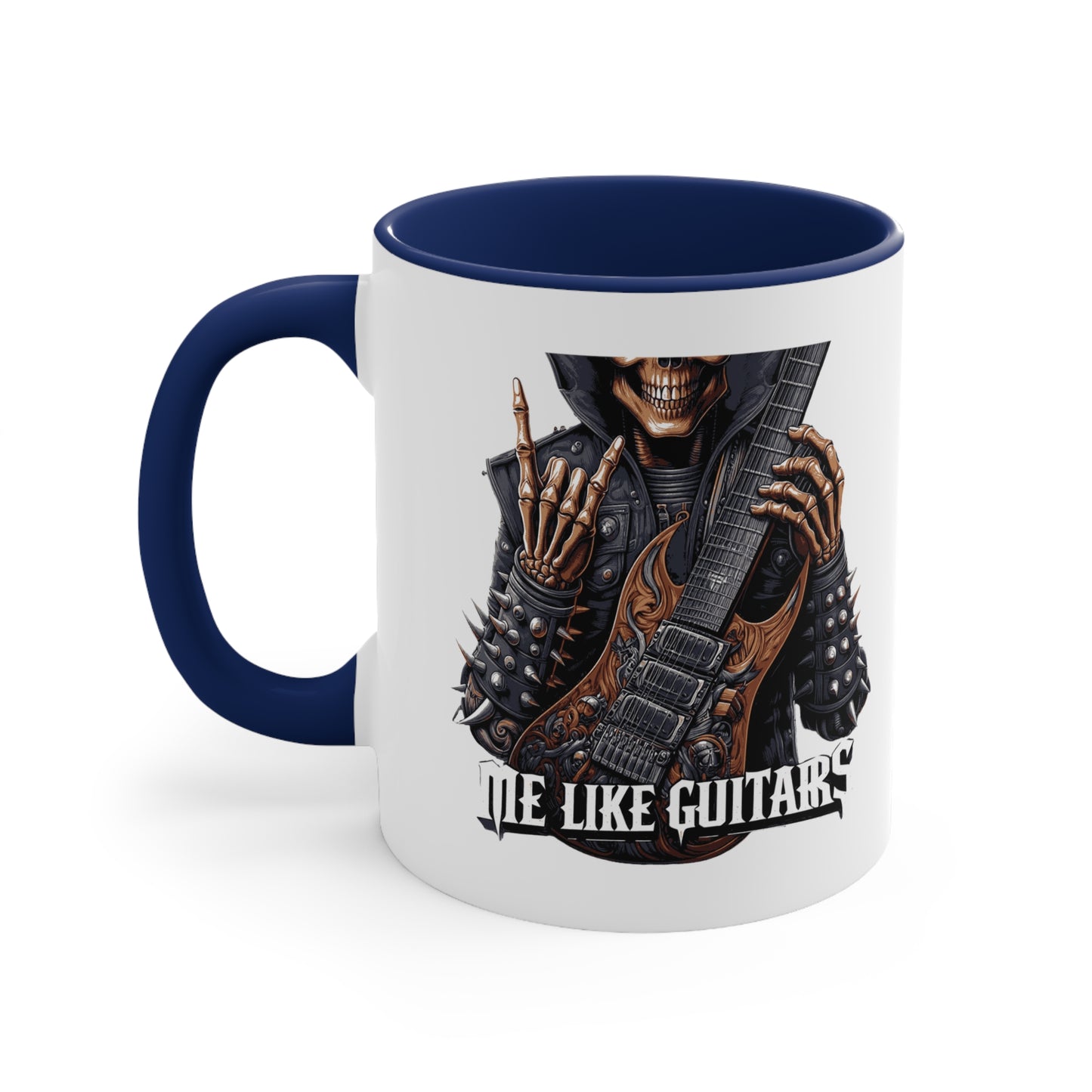 Me Like Guitars! - Accent Coffee Mug, 11oz - Heavy Metal #2