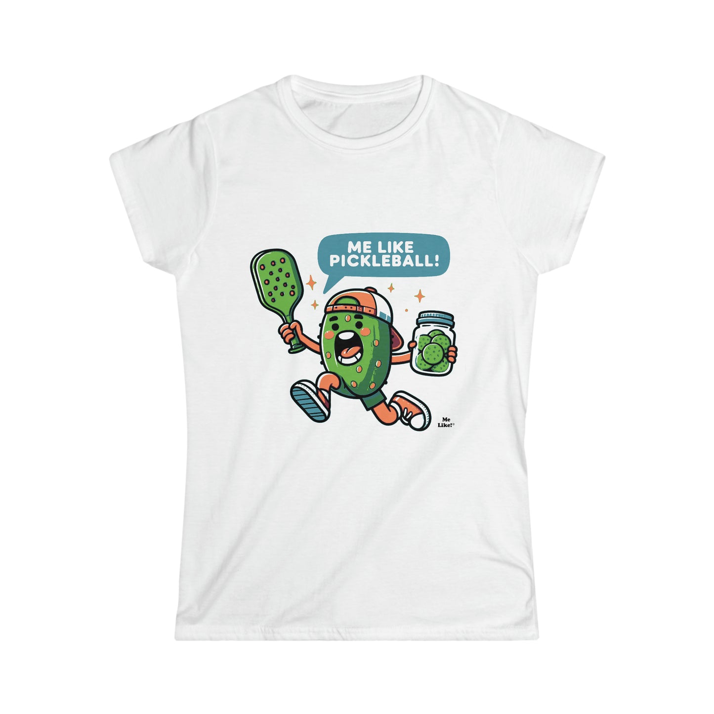 Me Like Pickleball! - Women's Softstyle Tee -  (Pickleball #2)