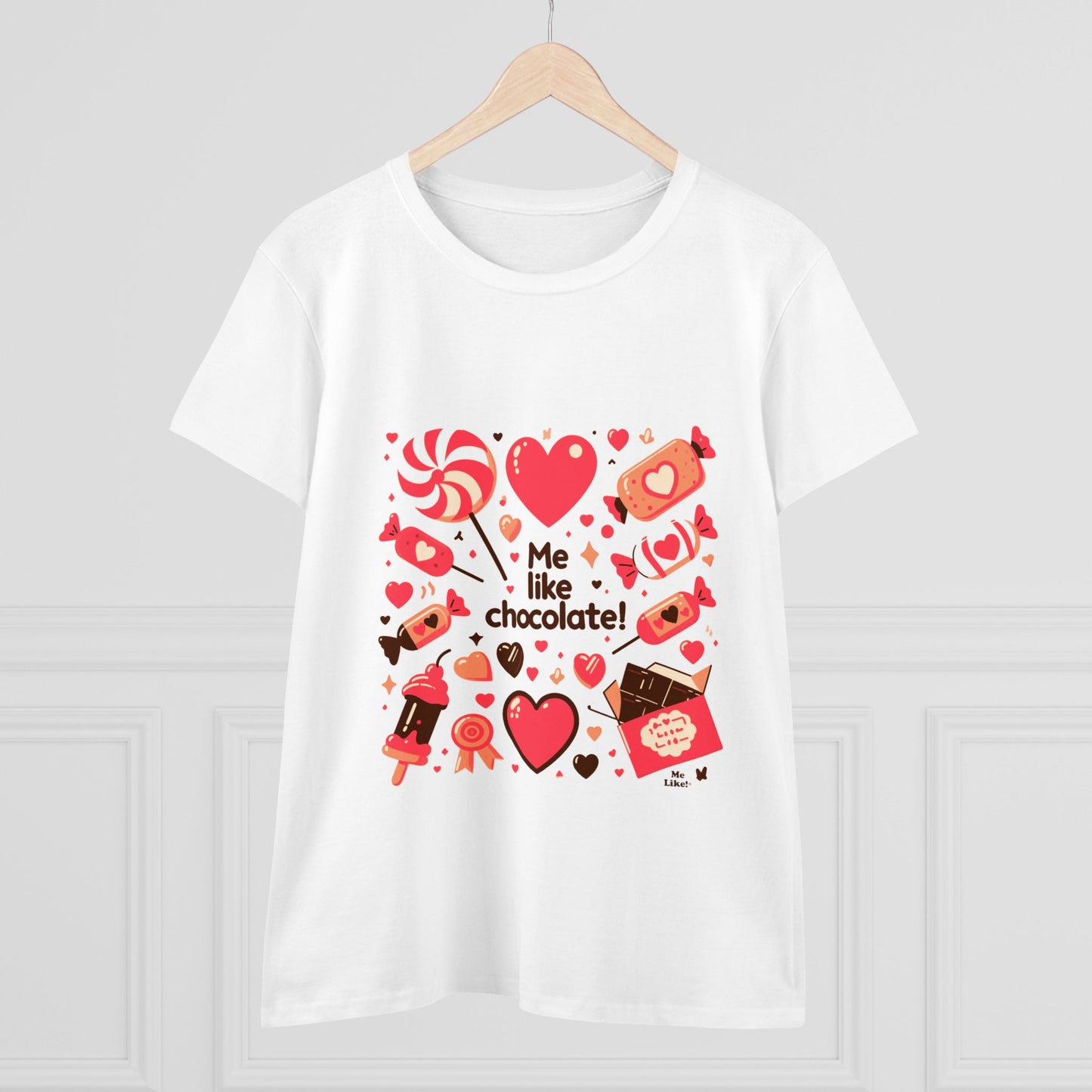 Me Like Chocolate! - Women's Heavy Cotton Tee - (Chocolate #2)