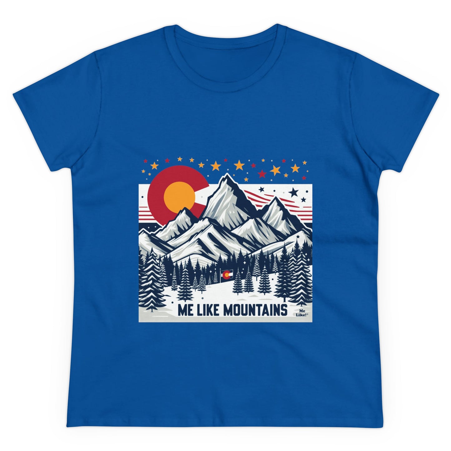 Me Like Mountains! - Women's Heavy Cotton Tee - (Mountains #6)