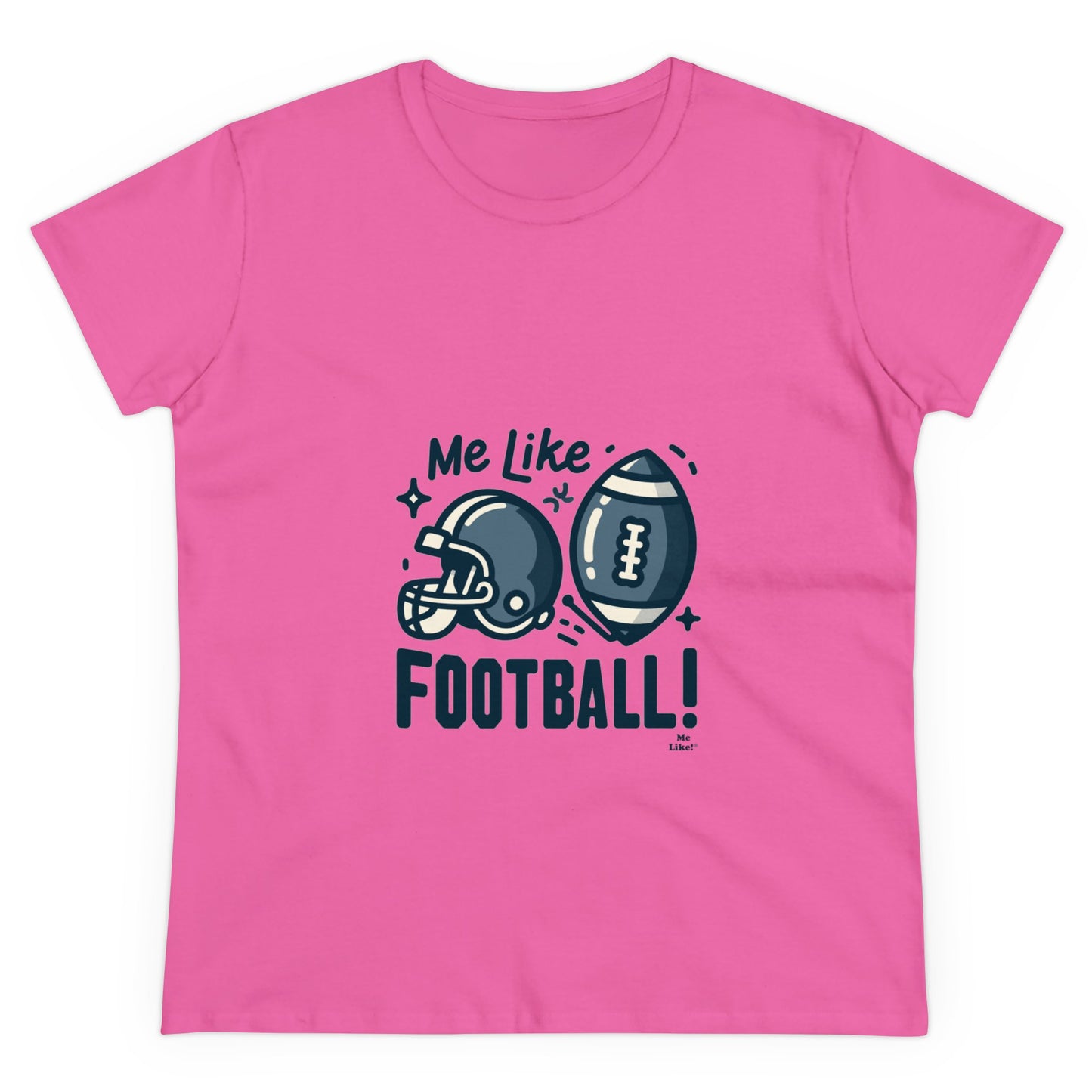 Me Like Football! - Women's Heavy Cotton Tee - (Football #3)