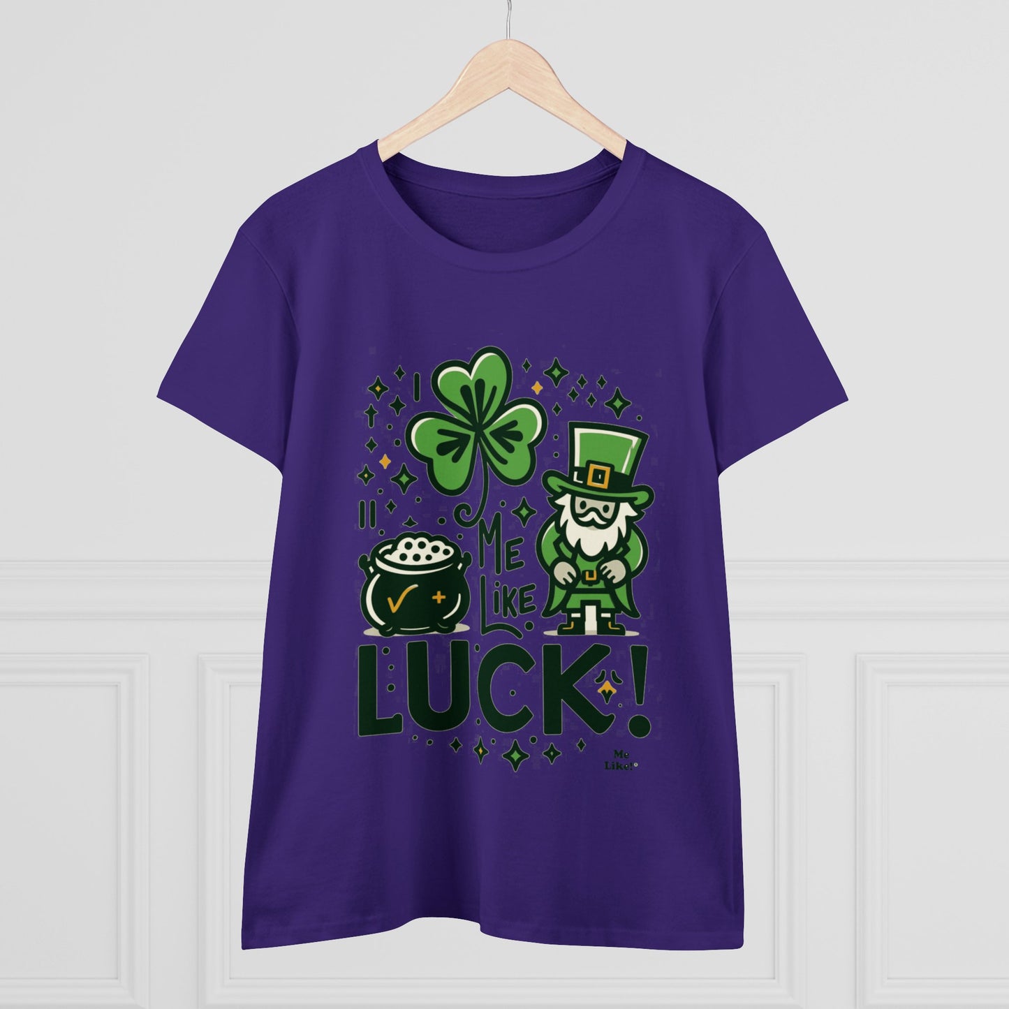 Me Like Luck! - Women's Heavy Cotton Tee - (St. Patrick's Day #4)