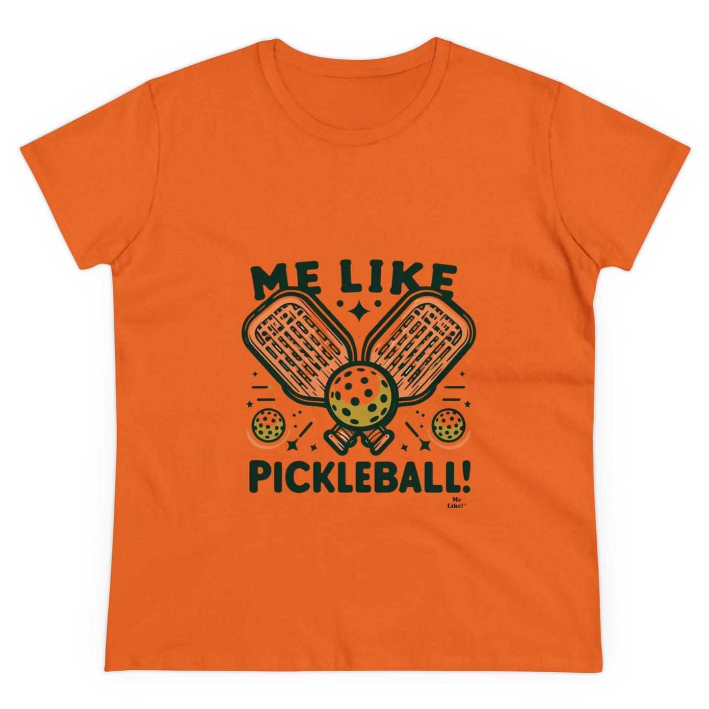 Me Like Pickleball! - Women's Heavy Cotton Tee - (Pickleball #1)