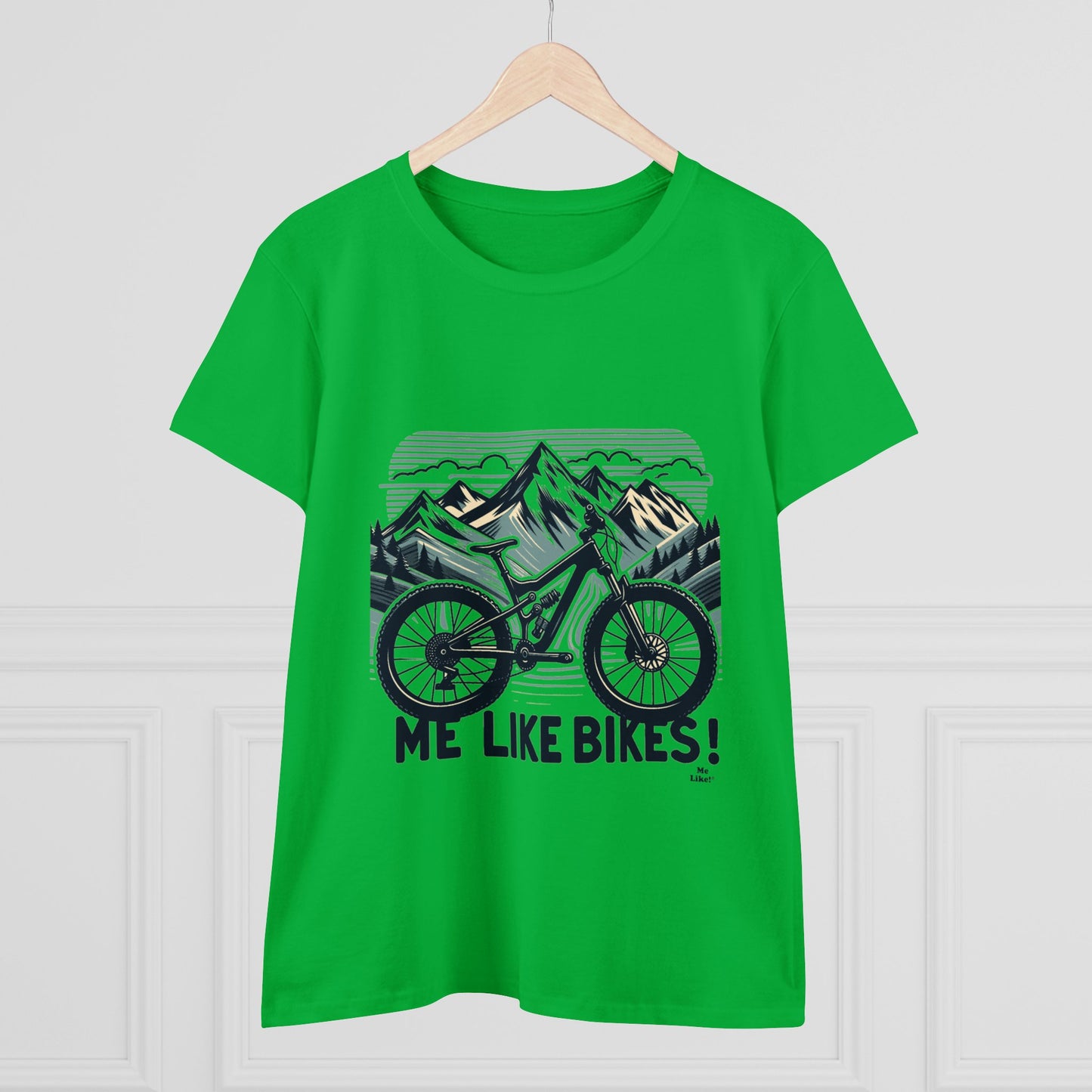 Me Like Bikes! - Women's Heavy Cotton Tee - (Mountain Bike #5)