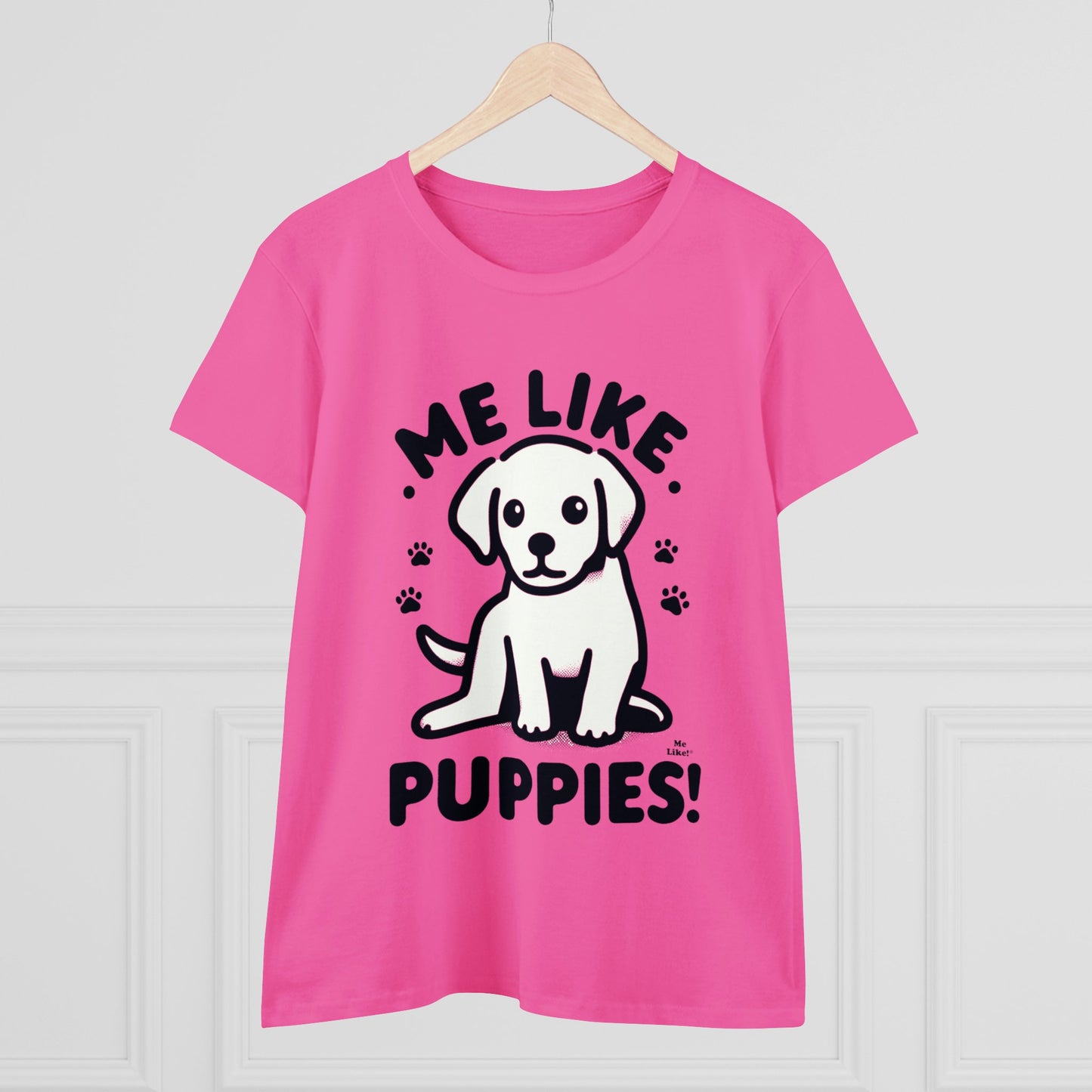 Me Like Puppies! - Women's Heavy Cotton Tee - (#3)