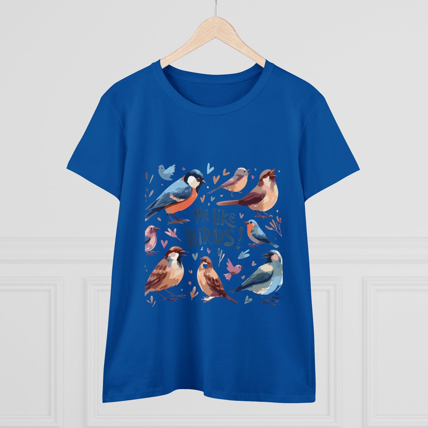 Me Like Birds! - Women's Heavy Cotton Tee - (Birds #2)