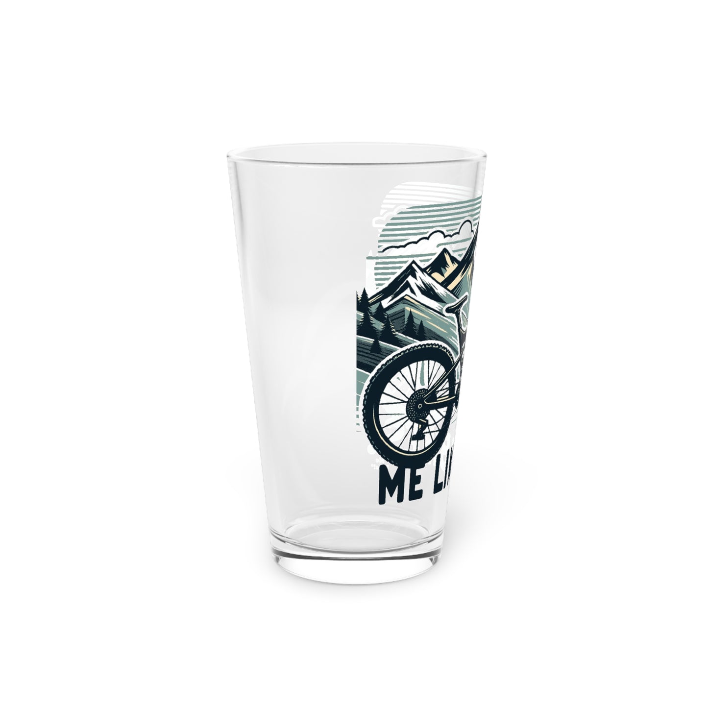 Me Like Bikes! - Pint Glass, 16oz - (Mountain Bike #5)